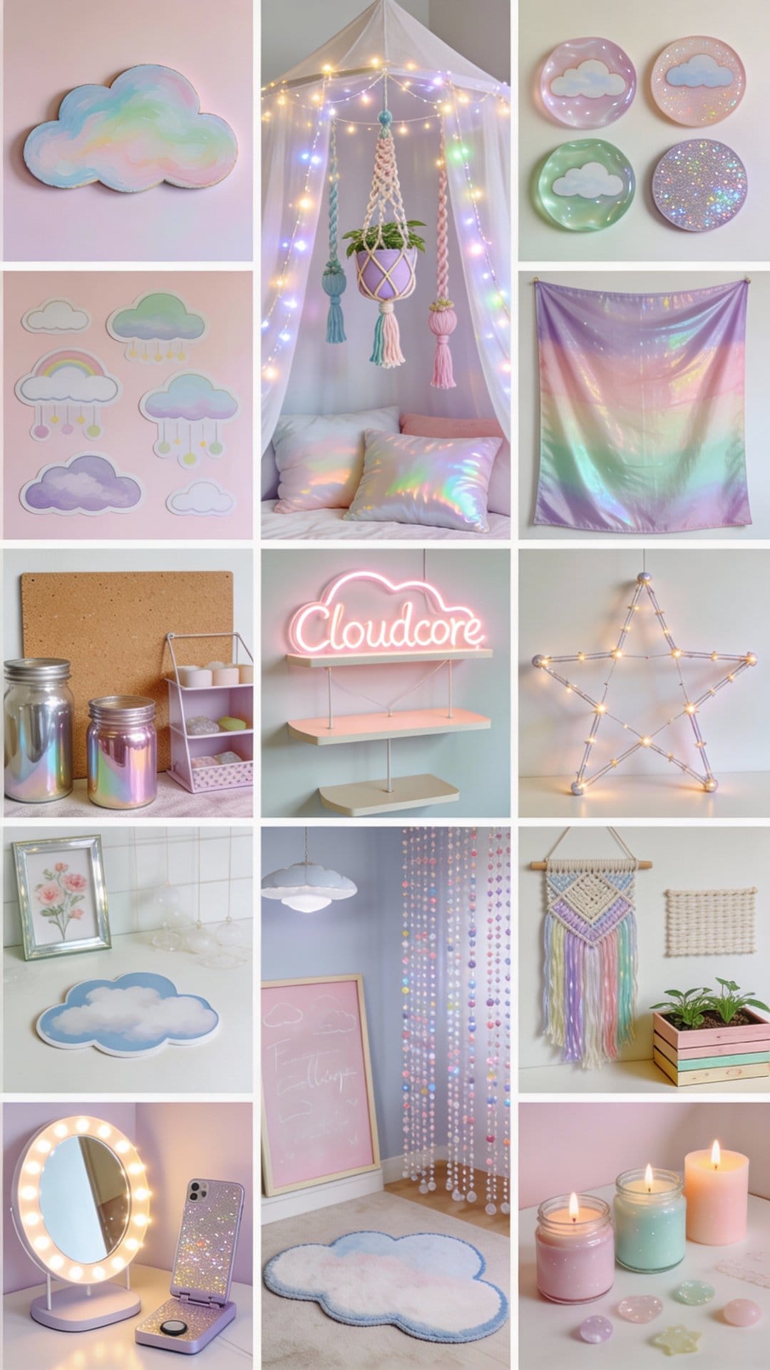 Pastel Cloudcore With Iridescent Glow