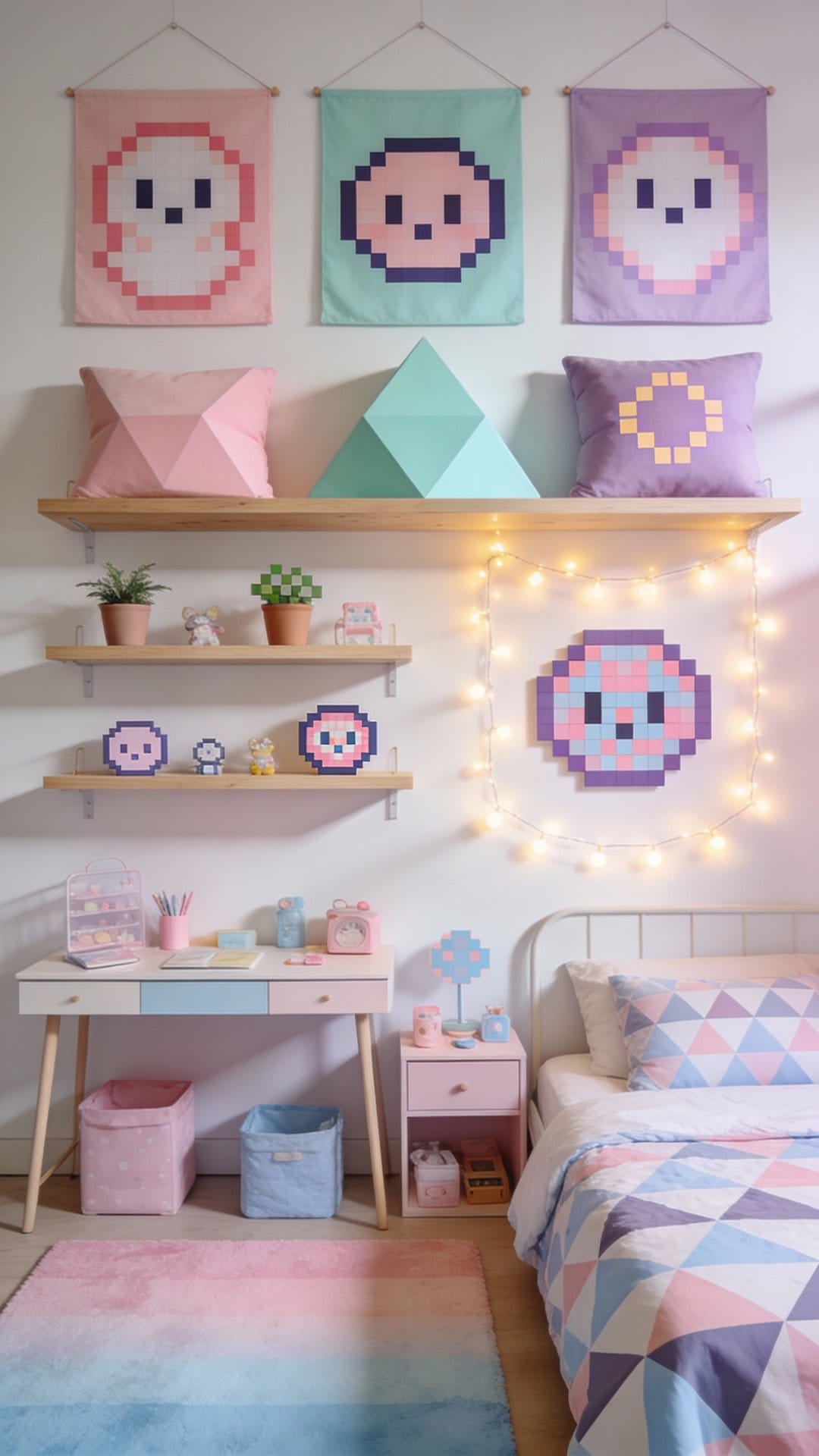 Pastel Pixelcore With Soft Geometry