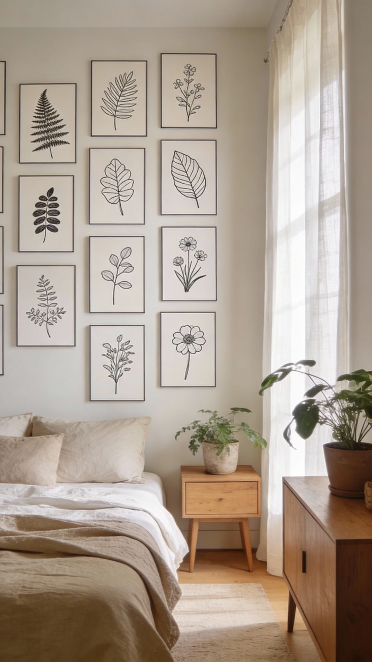 Scandinavian Calm With Botanical Line Art