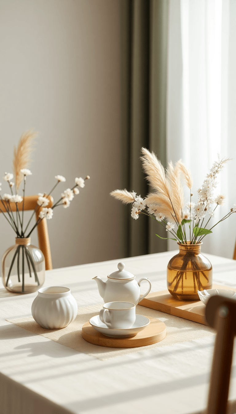 Serene Tea Ceremony With Soft Neutrals