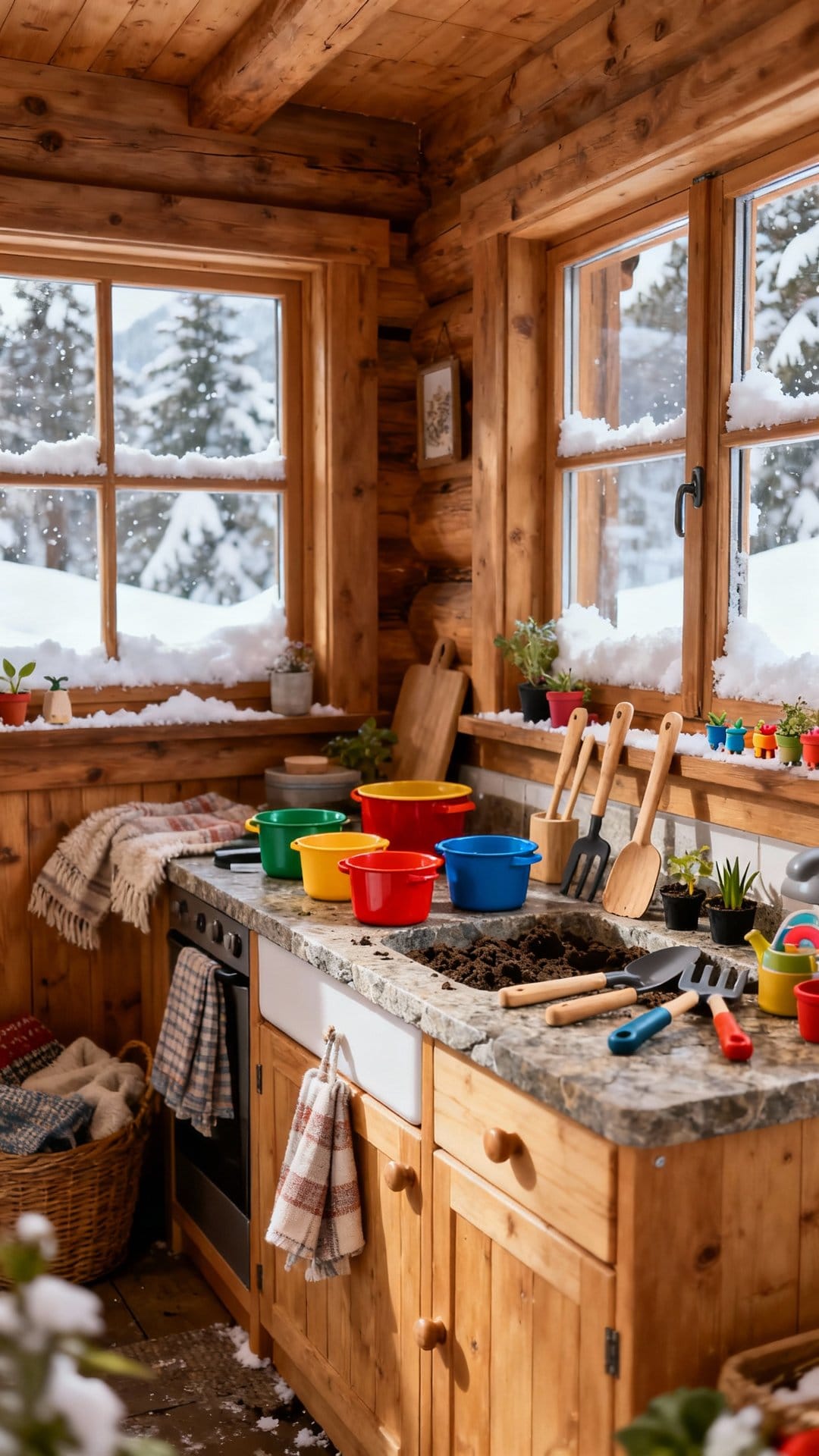 Snow-Day Ready Alpine Chalet Kitchen