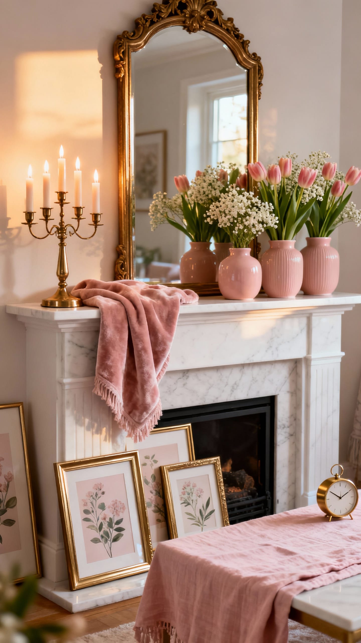 Soft Glam With Blush and Brass