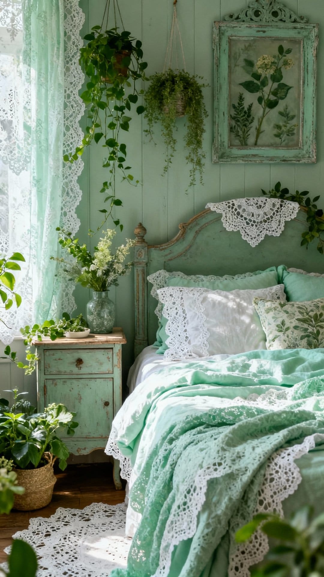 Soft Vintage Mint and Lace