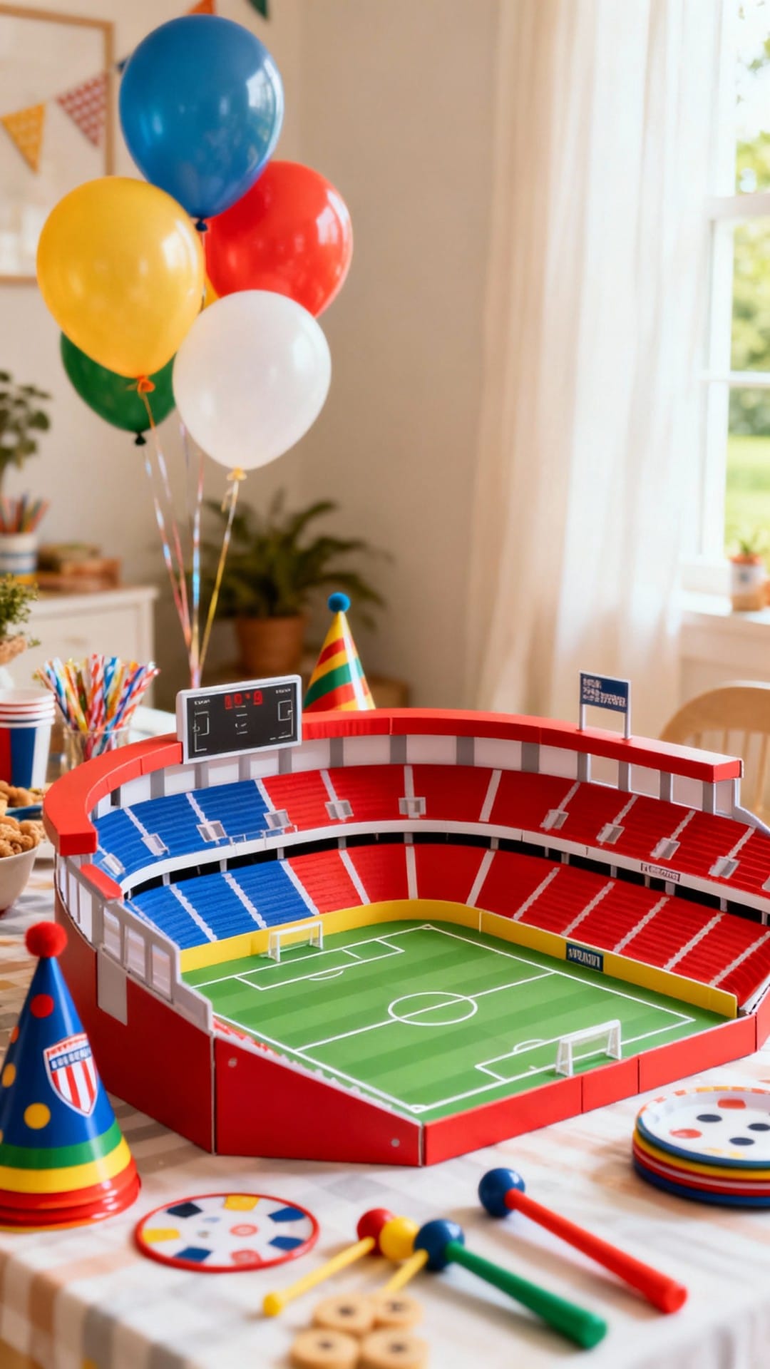 Sports Day Mini Stadium With Team Colors