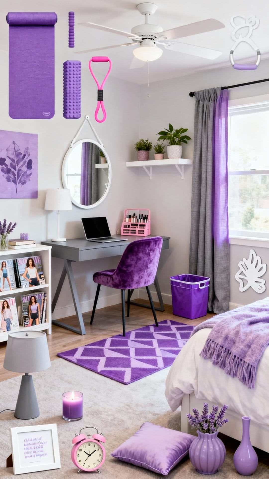 Sporty Purple Performance Room