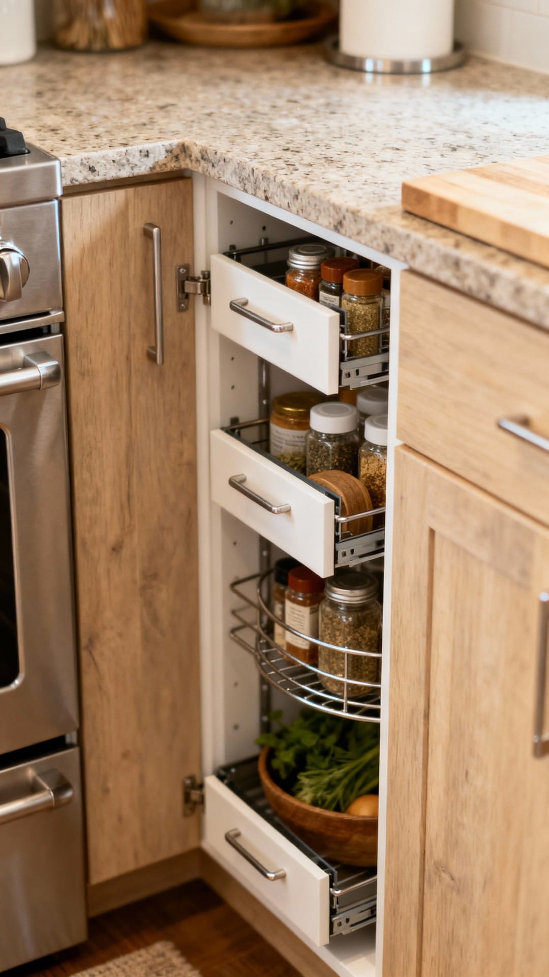 Stainless Chef’s Corner With Prep Ledge