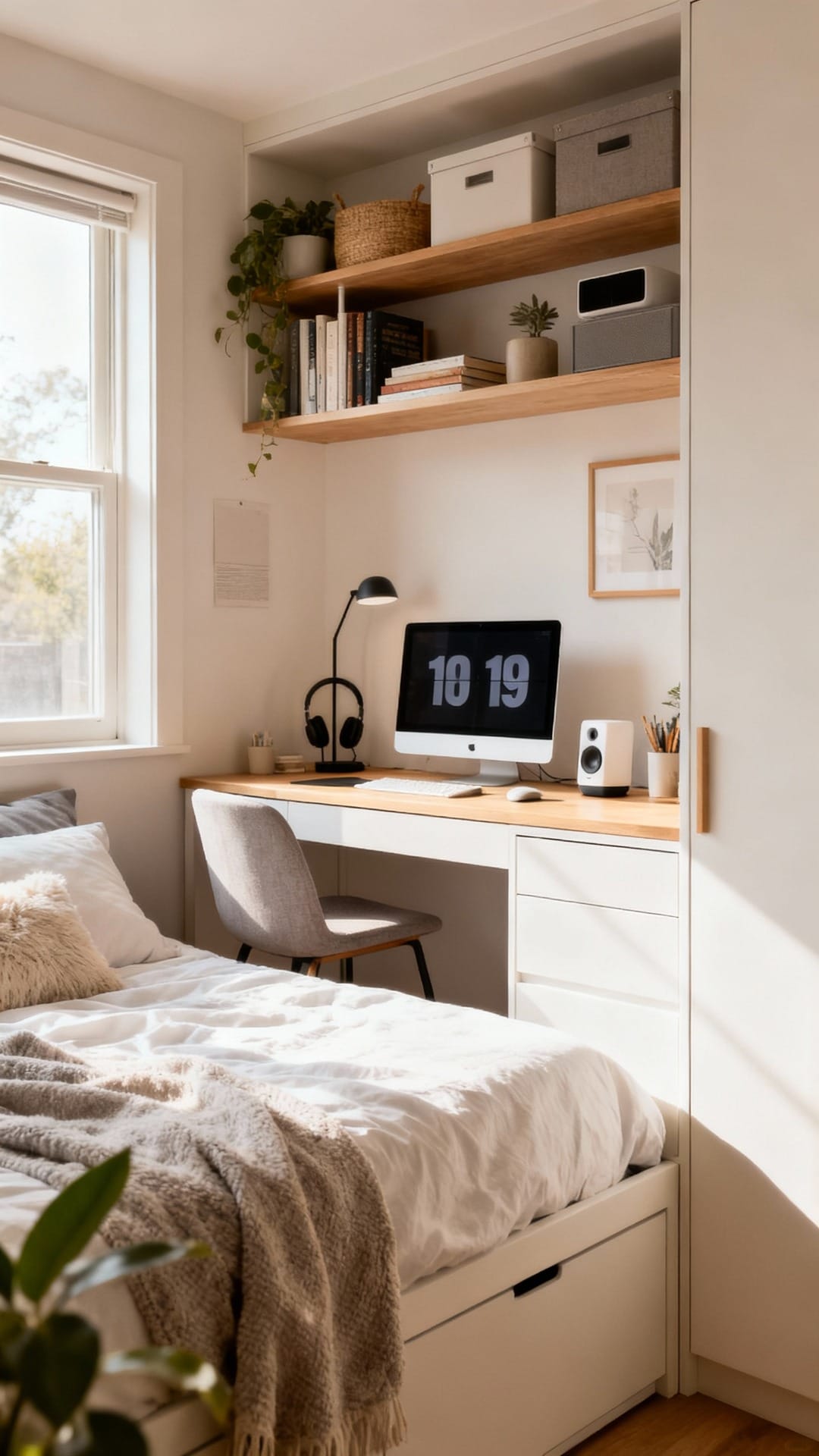 Tech-Savvy Study-Sleep Hybrid With Smart Storage