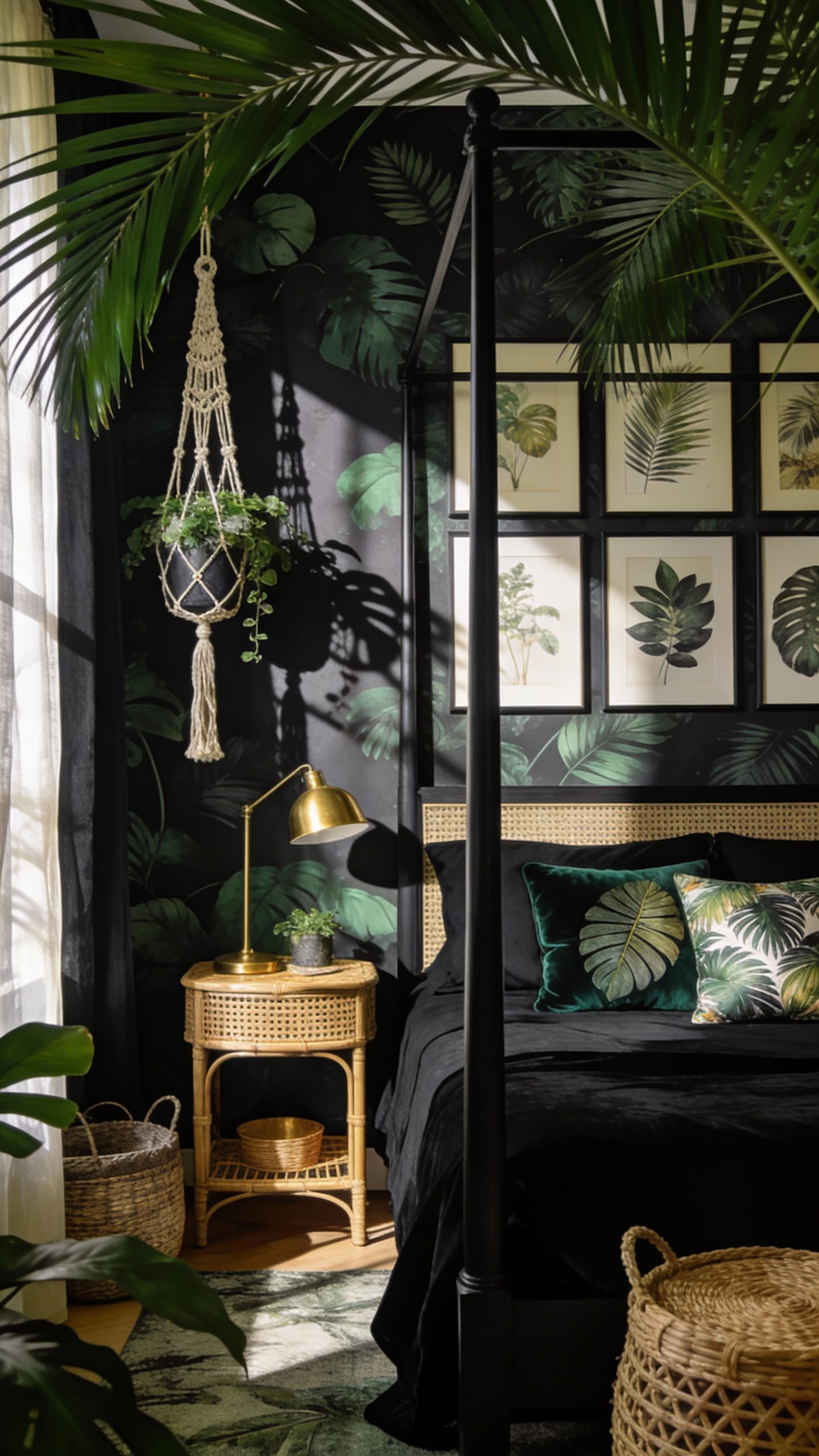 Tropical Noir With High-Contrast Palms