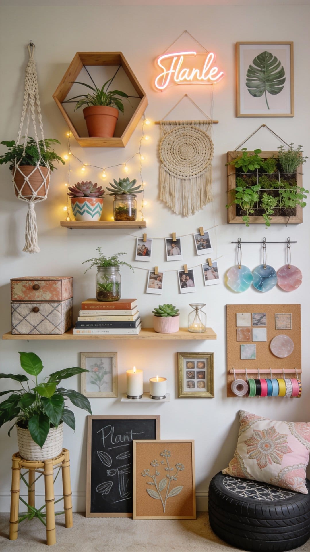 Urban Jungle With Plant Shelfie Wall