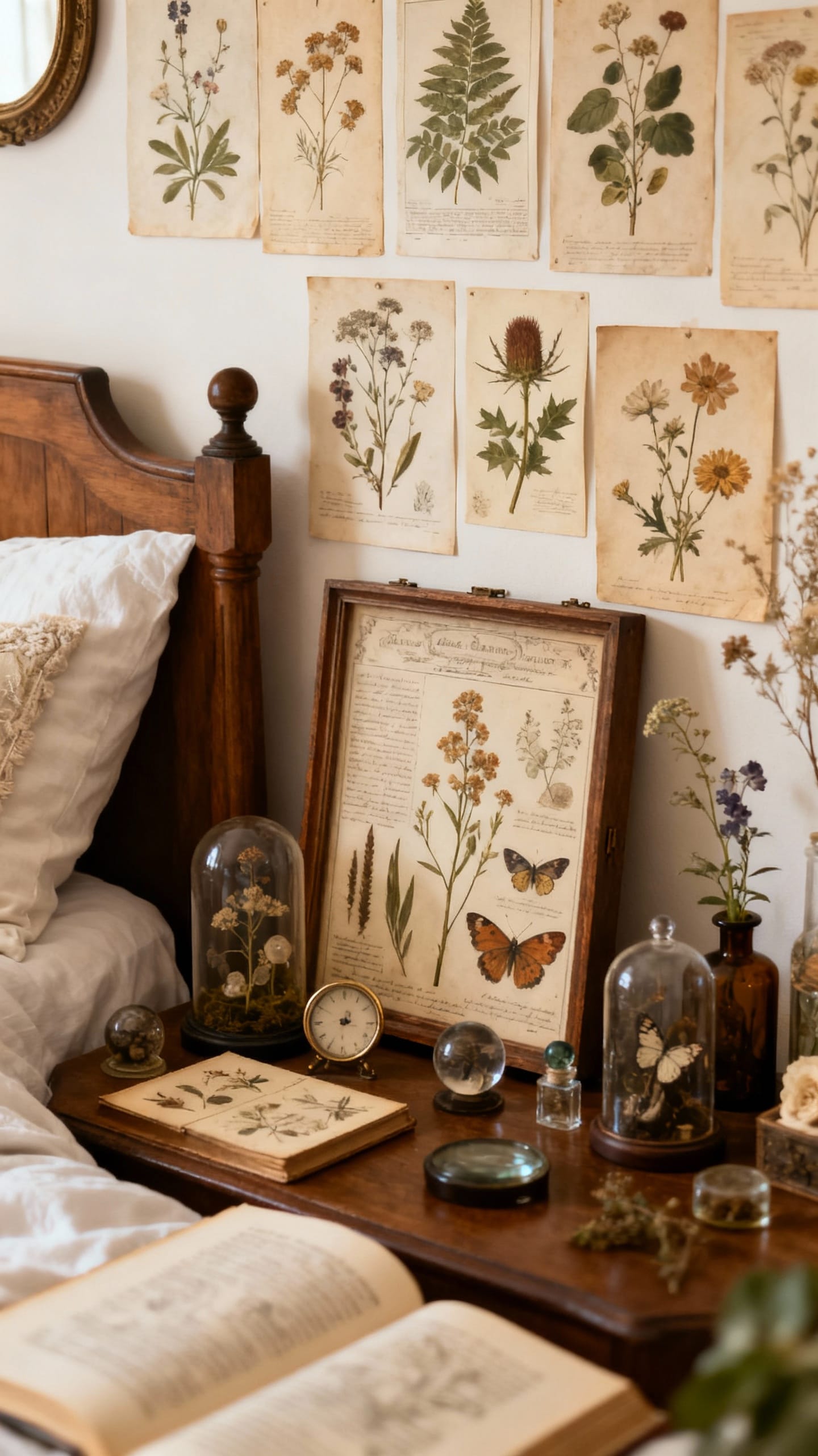 Victorian Herbarium With Curiosities