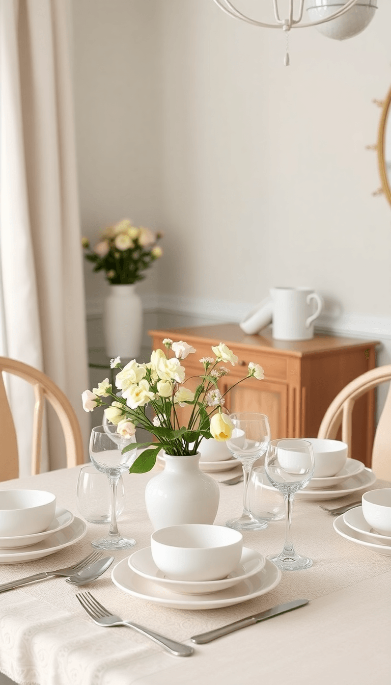 Vintage Spring Pastels With Milk Glass