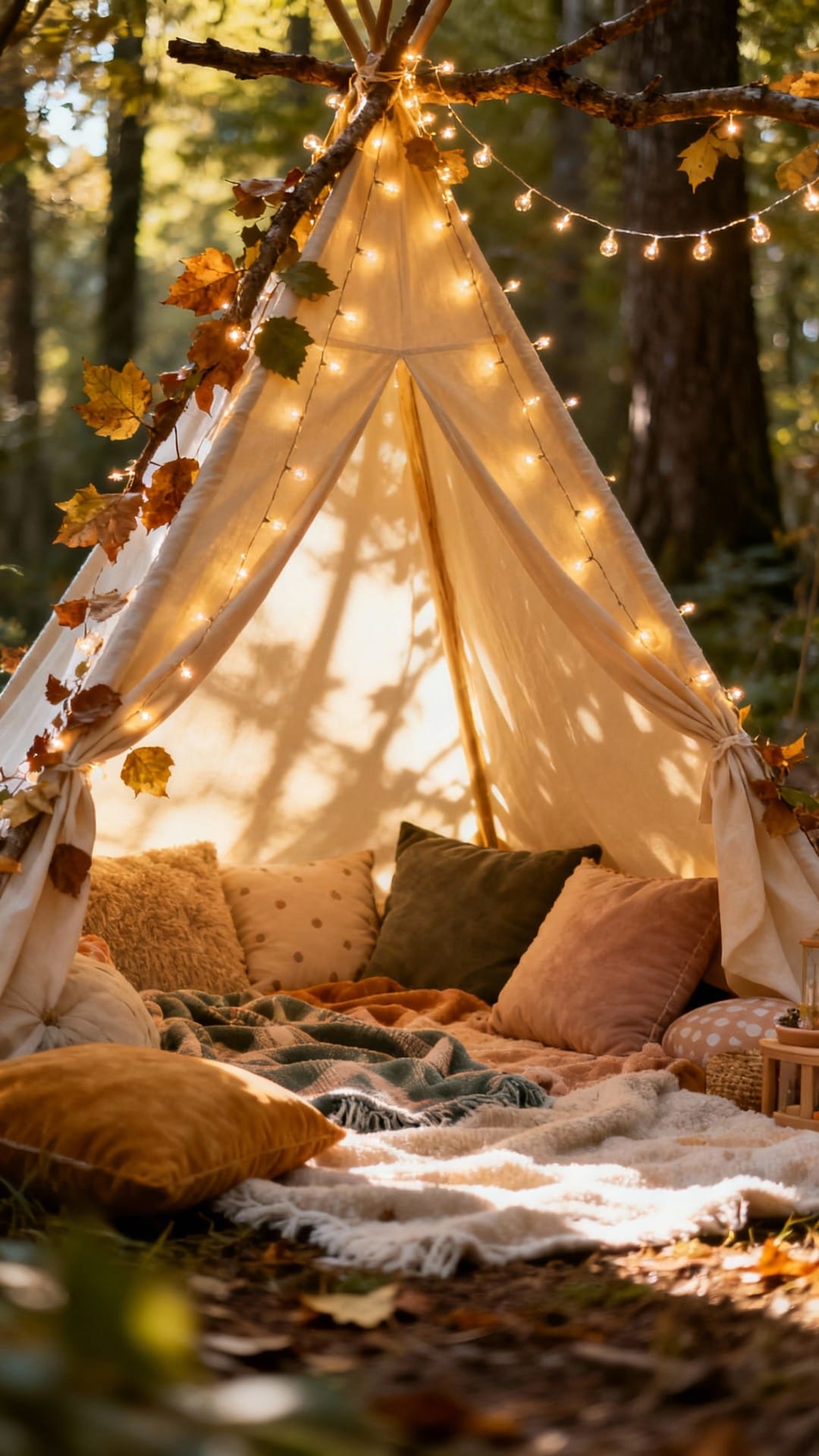 Woodland Campout With Twinkle Canopy