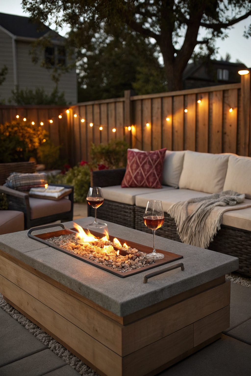 Cozy patio fire moment style 5