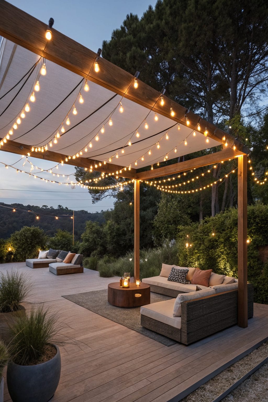 Layered patio lighting style 1