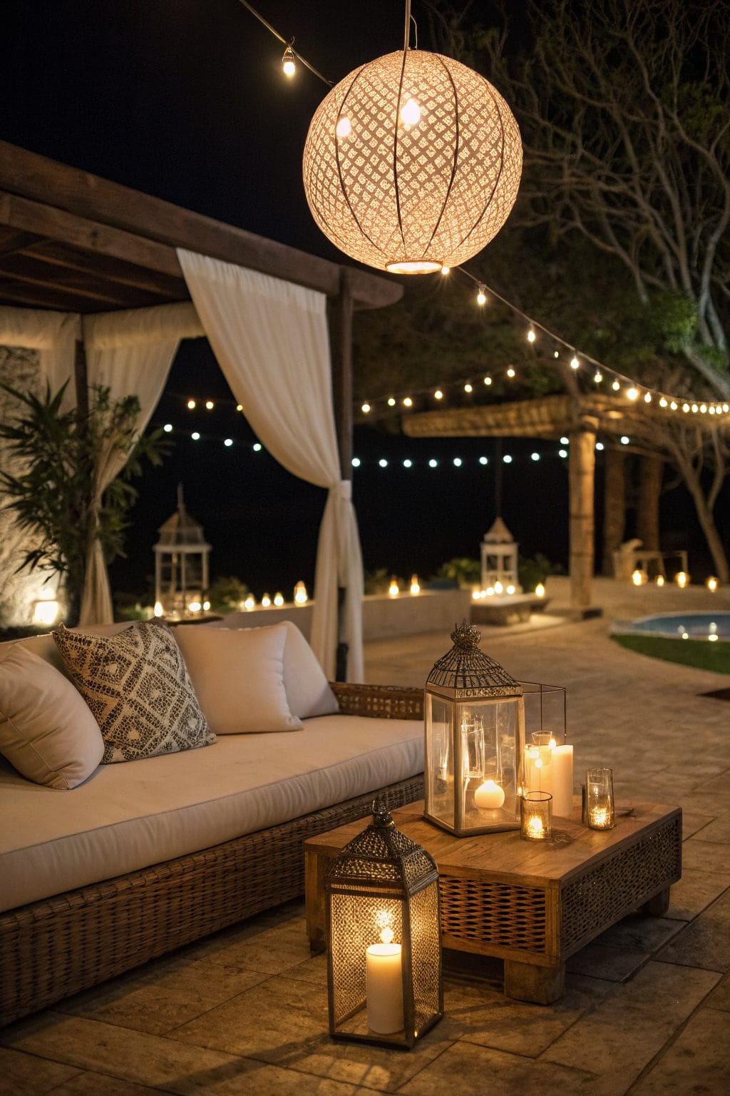 Layered patio lighting style 4