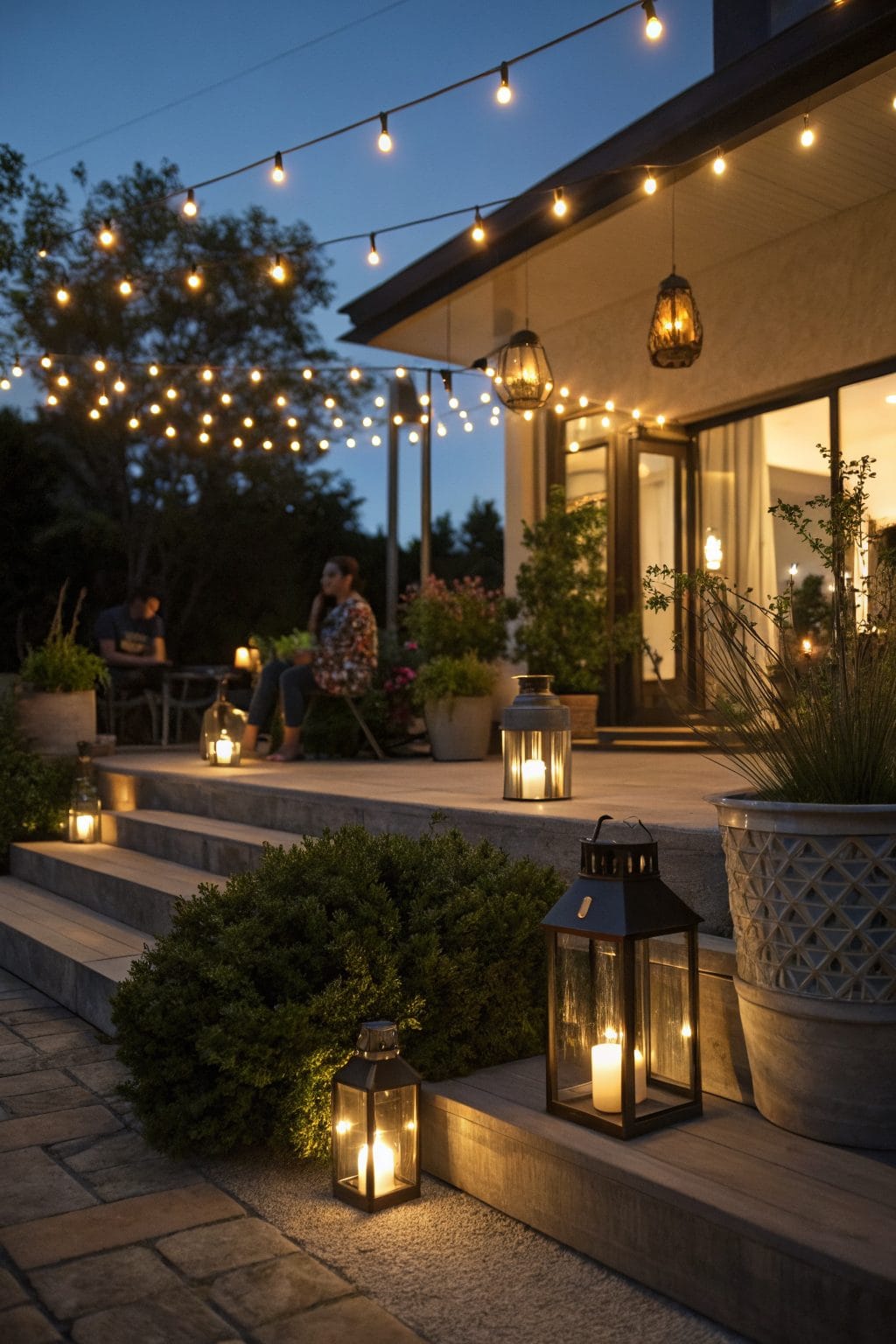 Layered patio lighting style 5