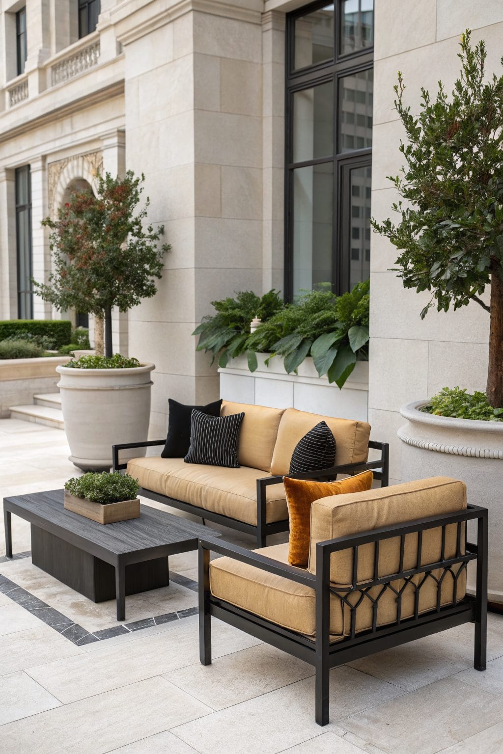 Bold minimal color palette patio 4
