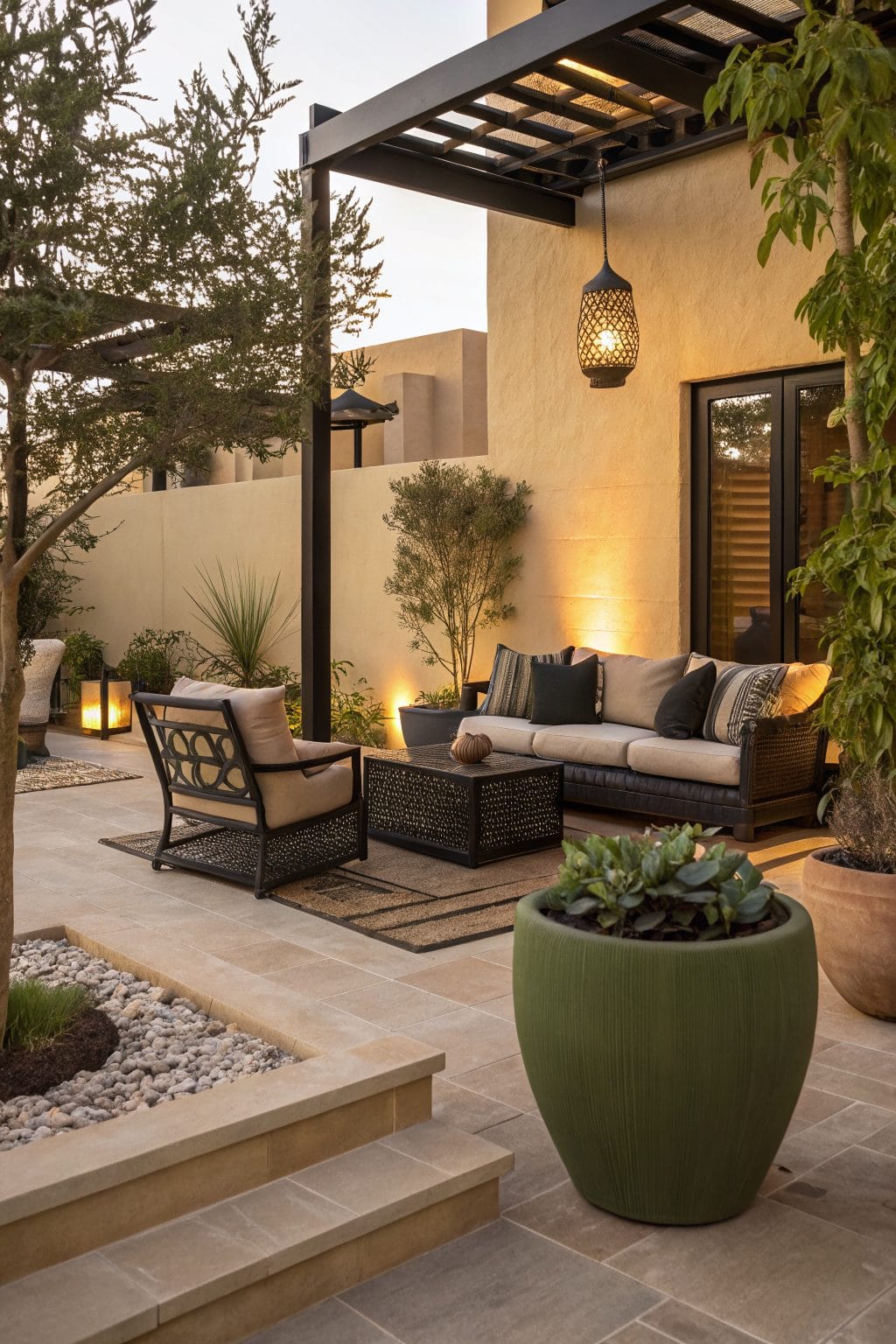 Bold minimal color palette patio 5