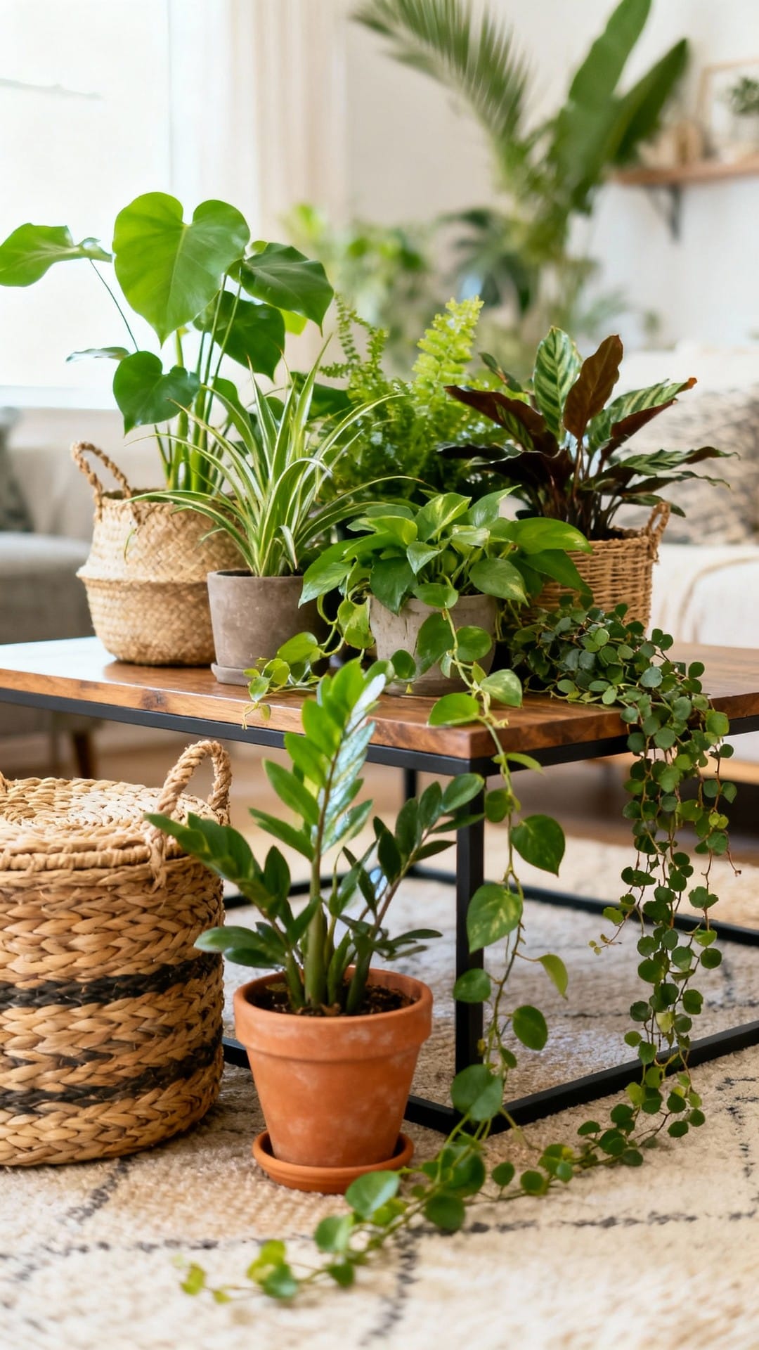 A Clustered Plant Coffee Table