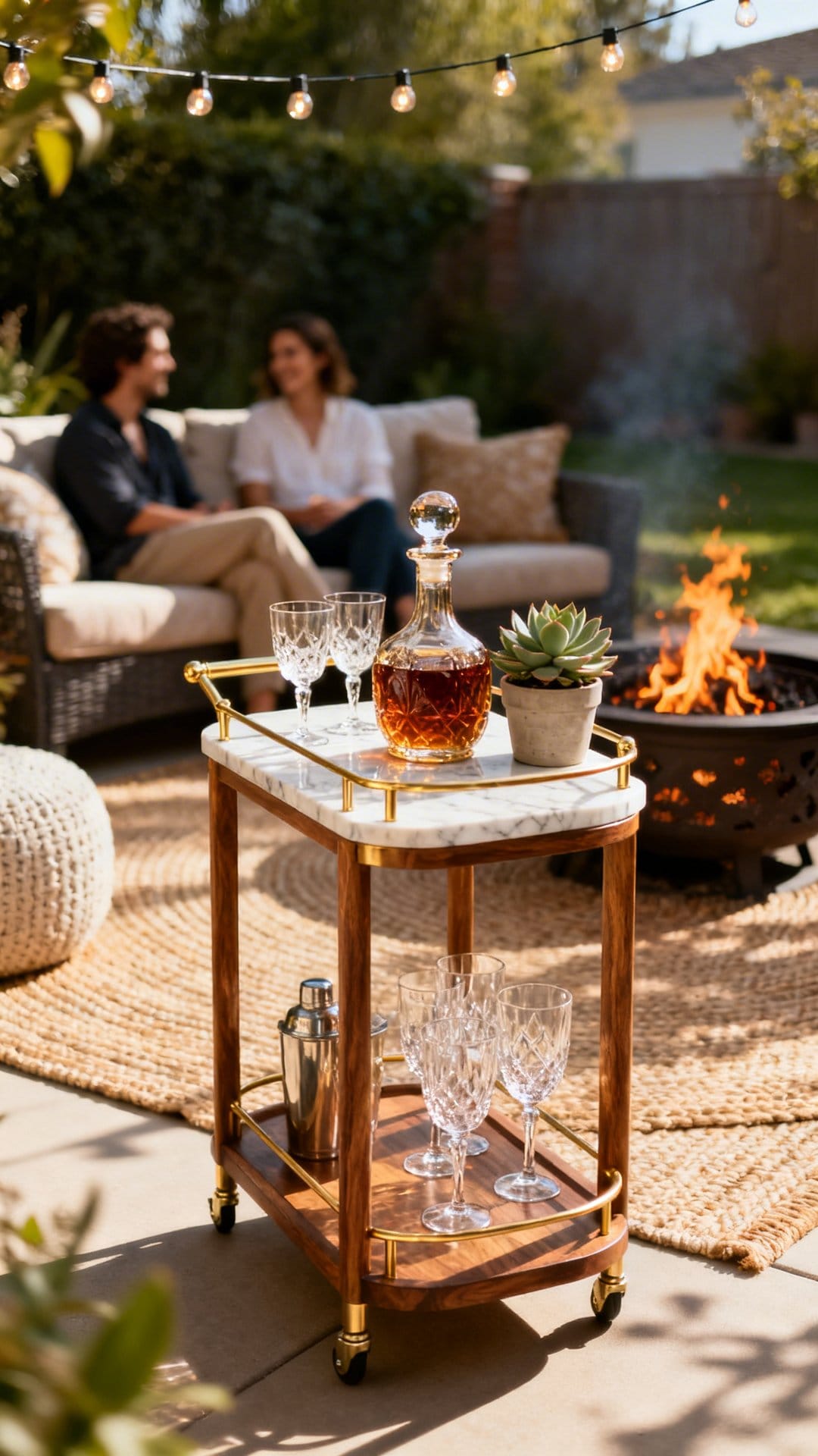 A Compact Bar Cart For Easy Evenings