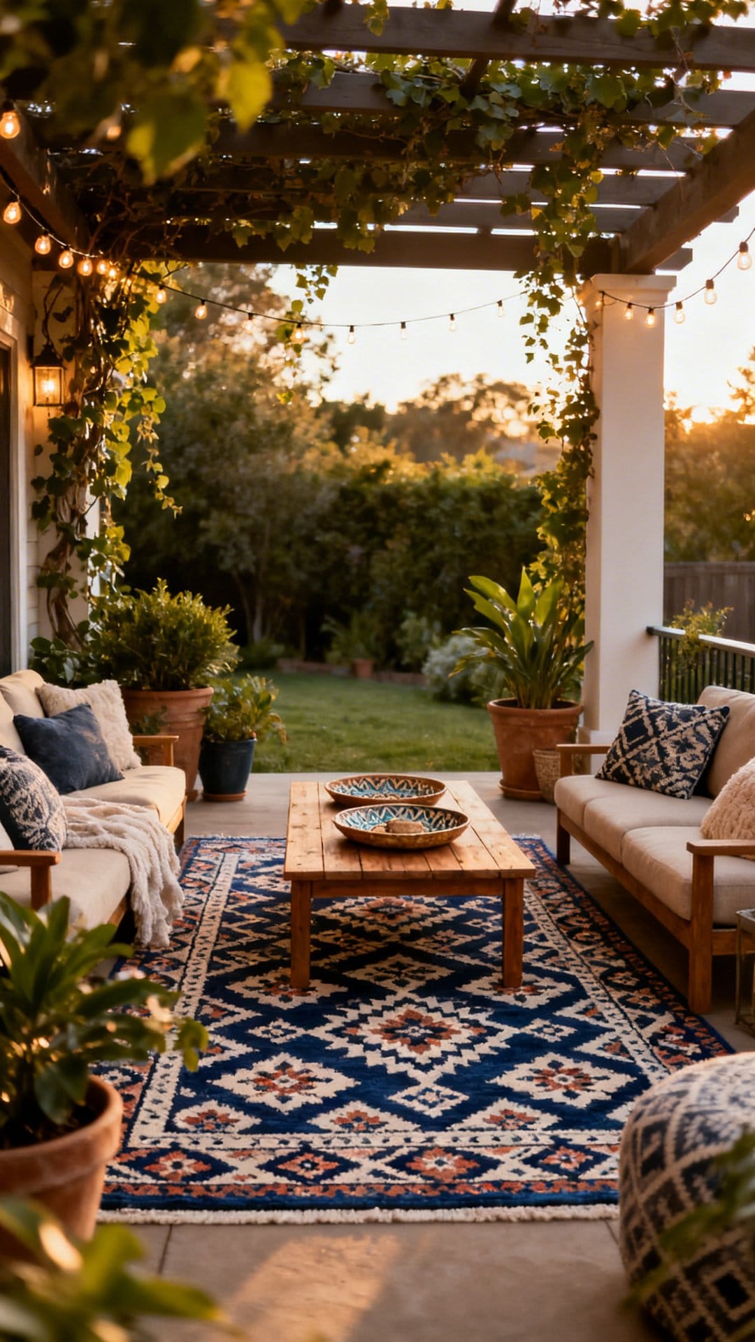 Add A High-Impact Outdoor Rug Pattern