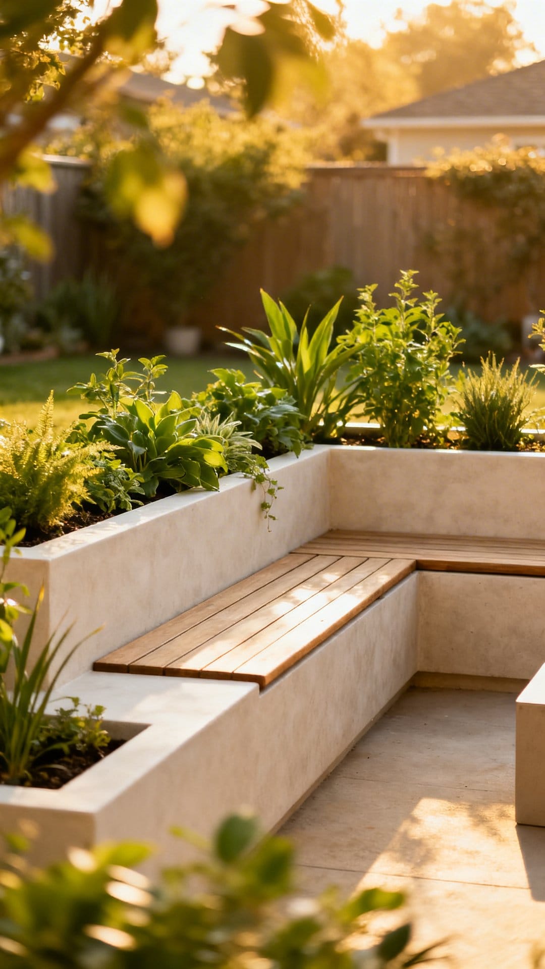 Combine Greenery and Seating With Planter Benches