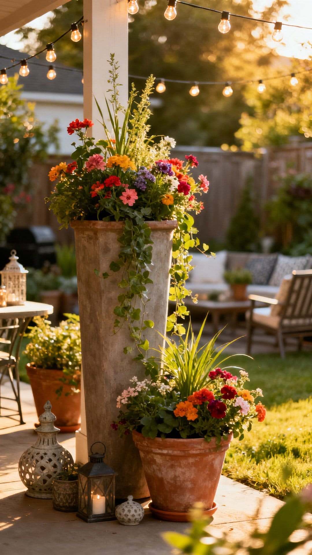 Add Tall Planters For Drama