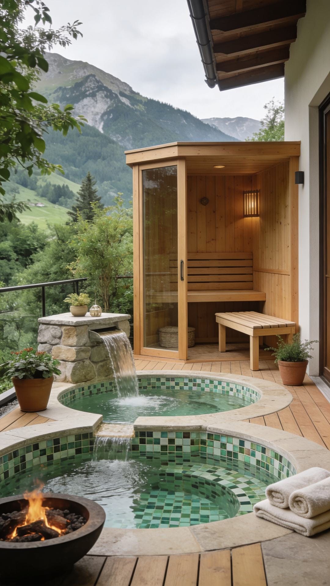Alpine Spa Terrace With Sauna Companion