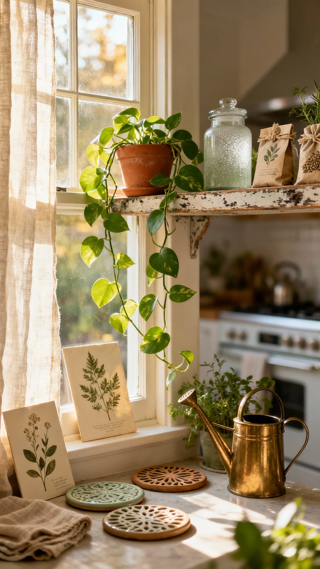 An Herb Nook by the Kitchen Window