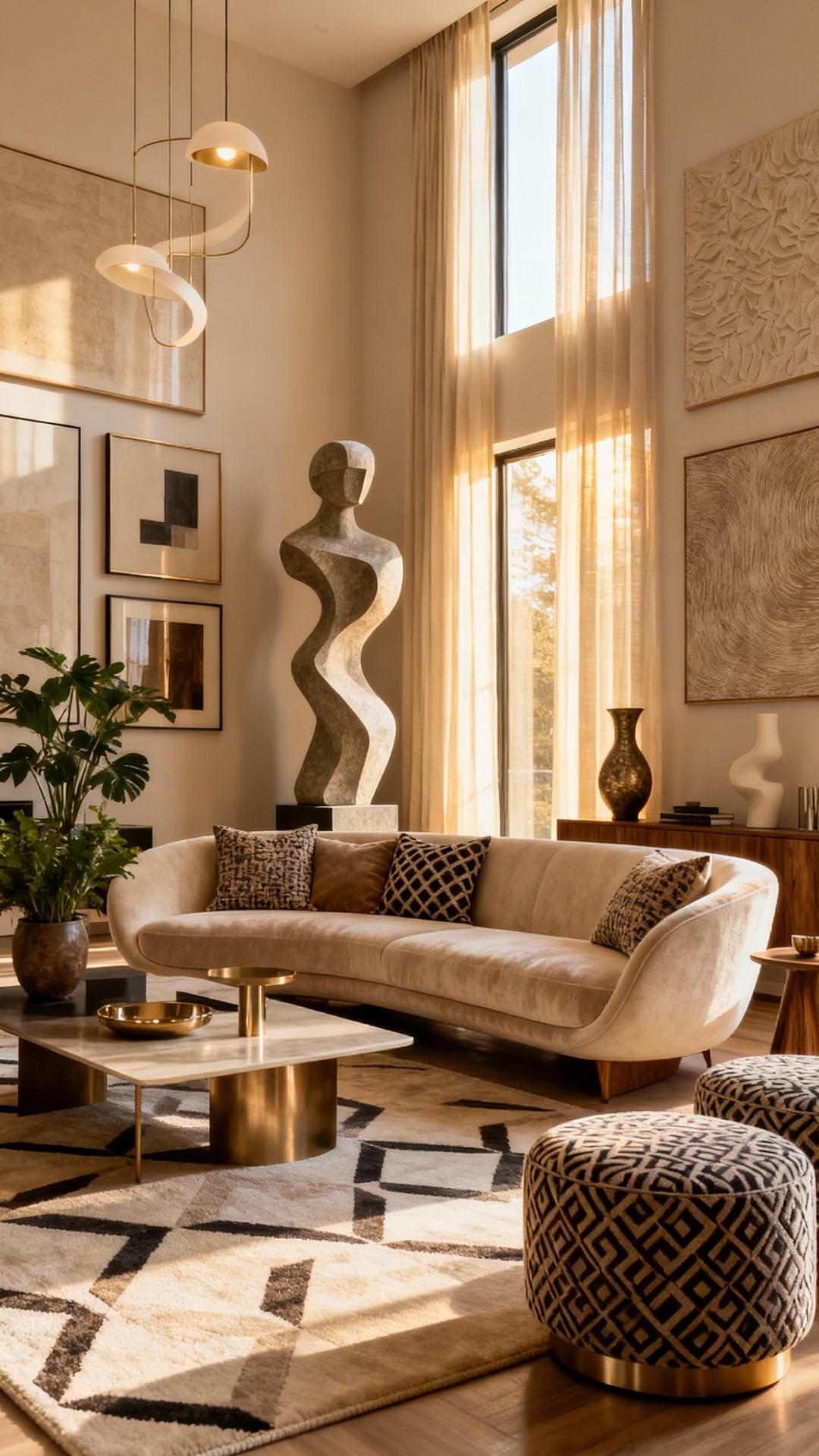 Art Collector’s Loft with Oversized Pieces