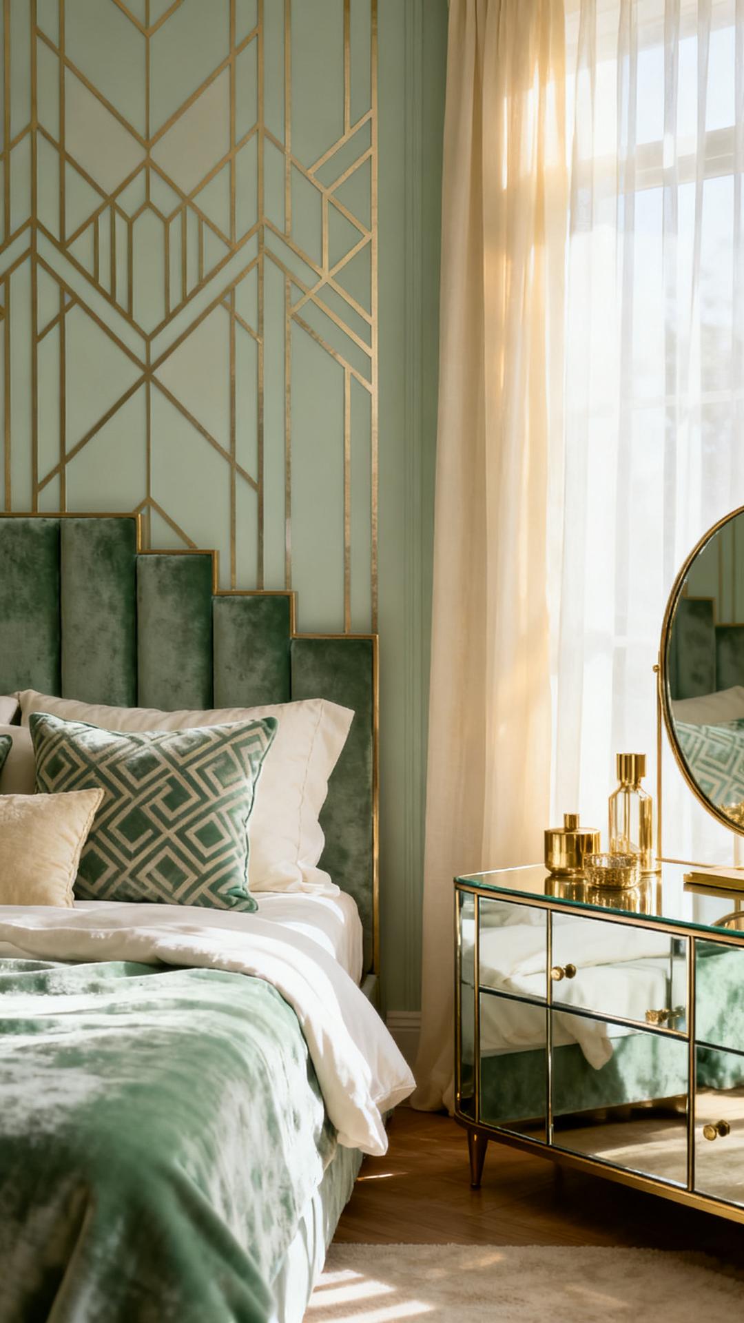 Art Deco-Inspired Glam in Soft Tones