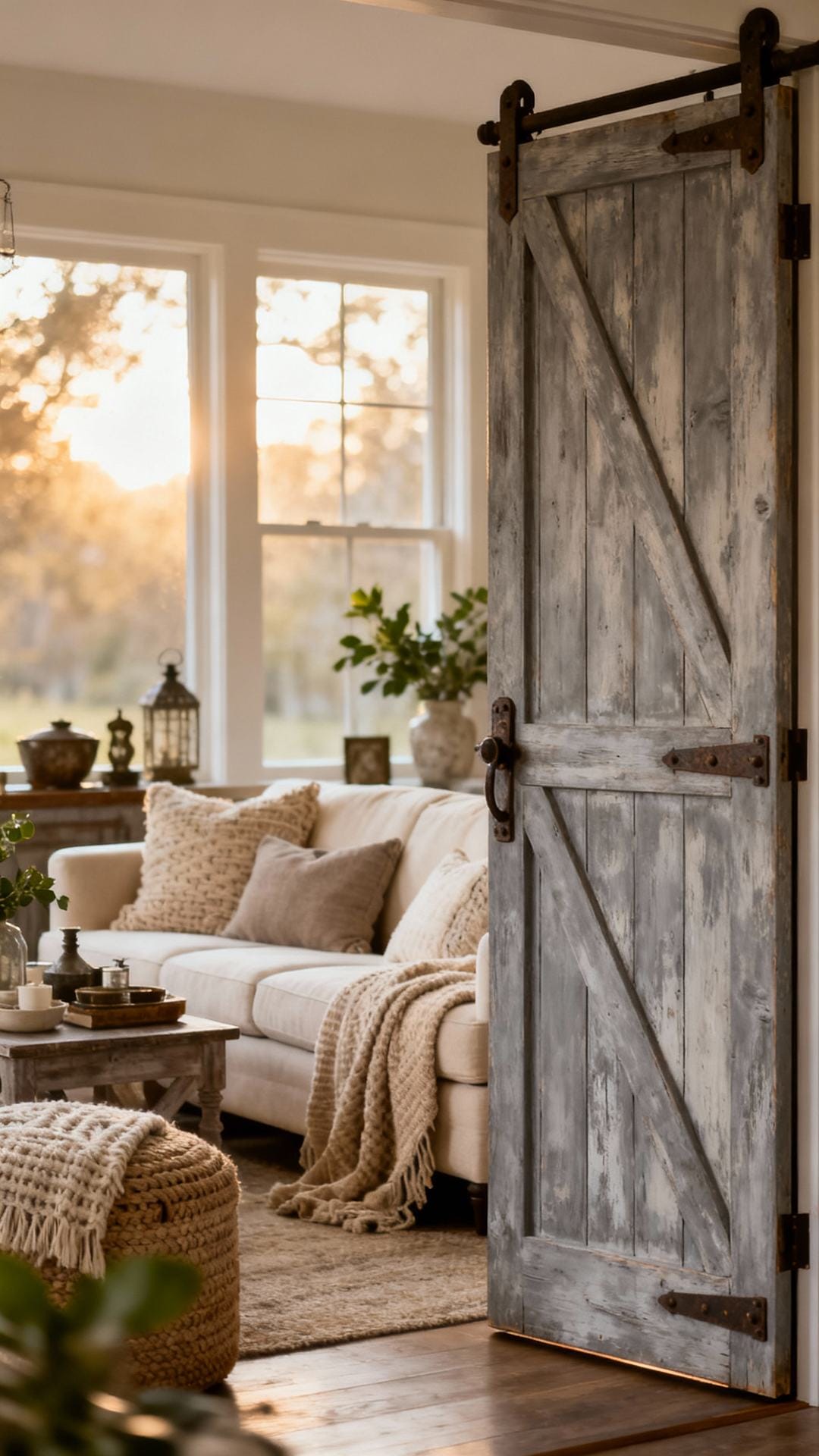 Barn Door Beauty With Layered Neutrals
