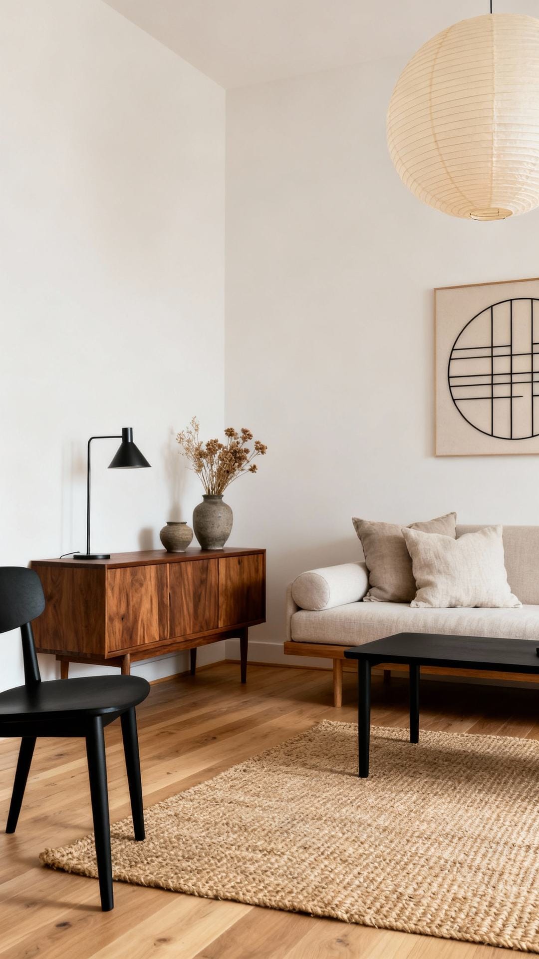 Black Accents, Soft Woods, Zen Focus