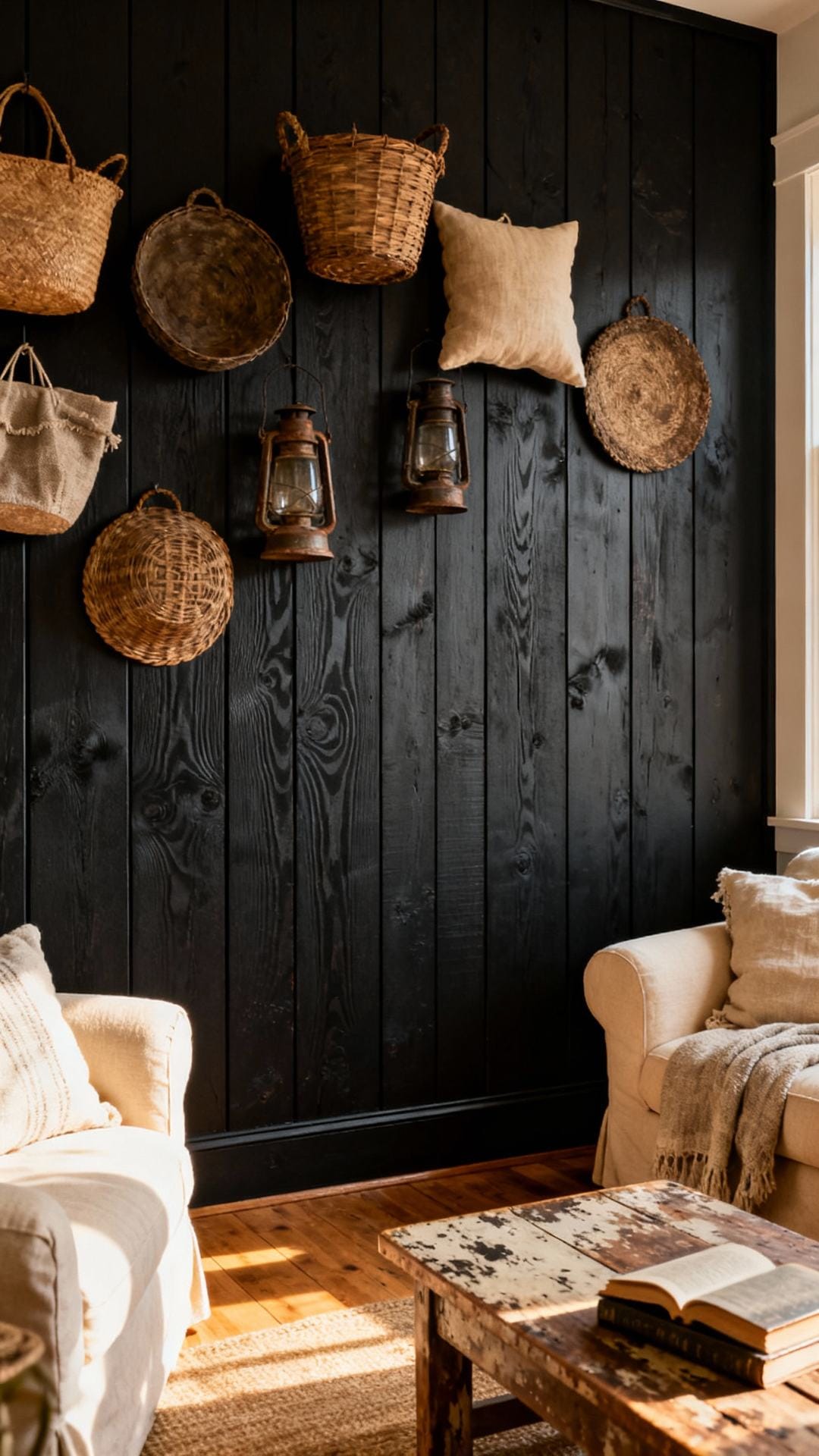 Black Shiplap Statement Wall