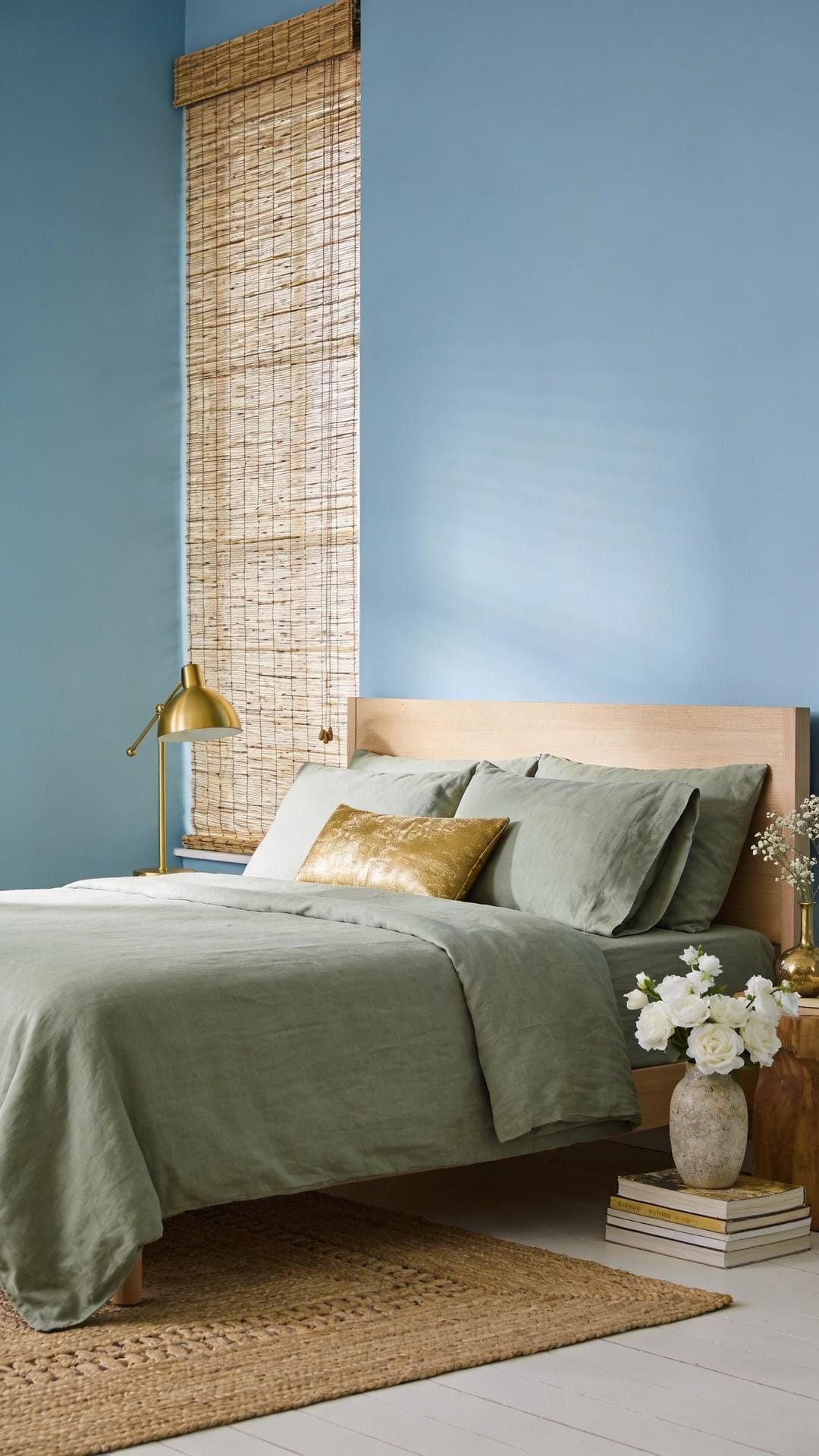 Coastal Calm With Woven Shades And Soft Blues