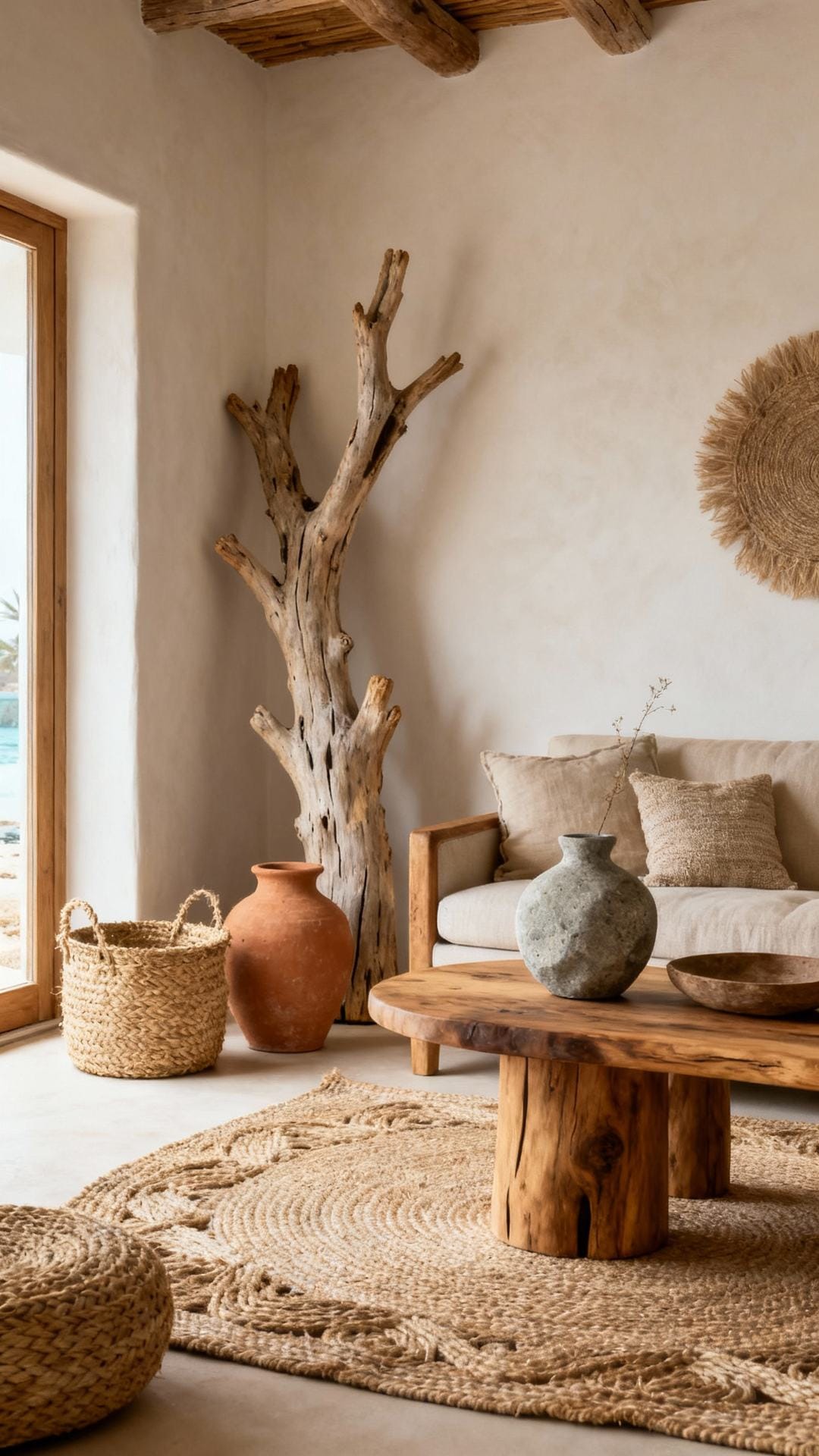 Coastal Clay Cottage With Driftwood Accents