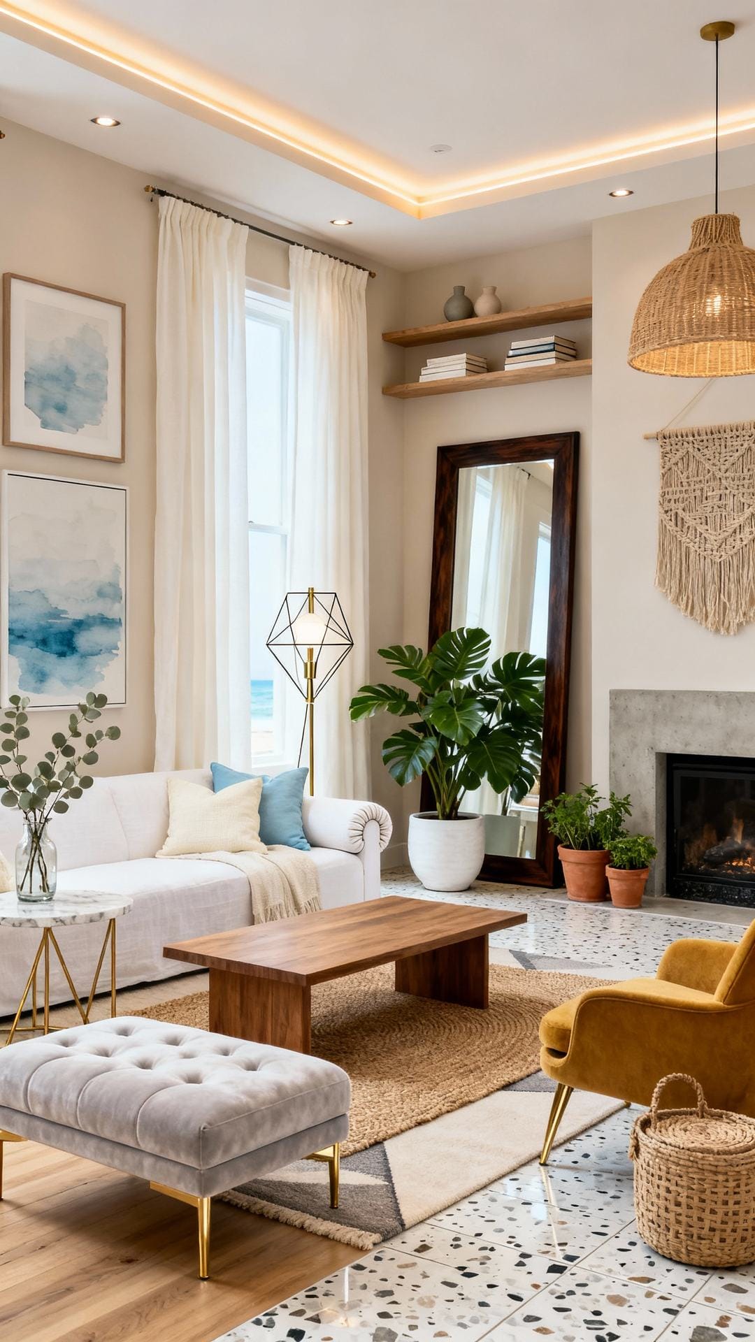 Coastal Modern Without the Seashells