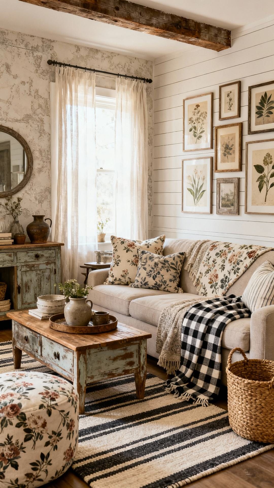Collected Cottage Farmhouse With Pattern Layers