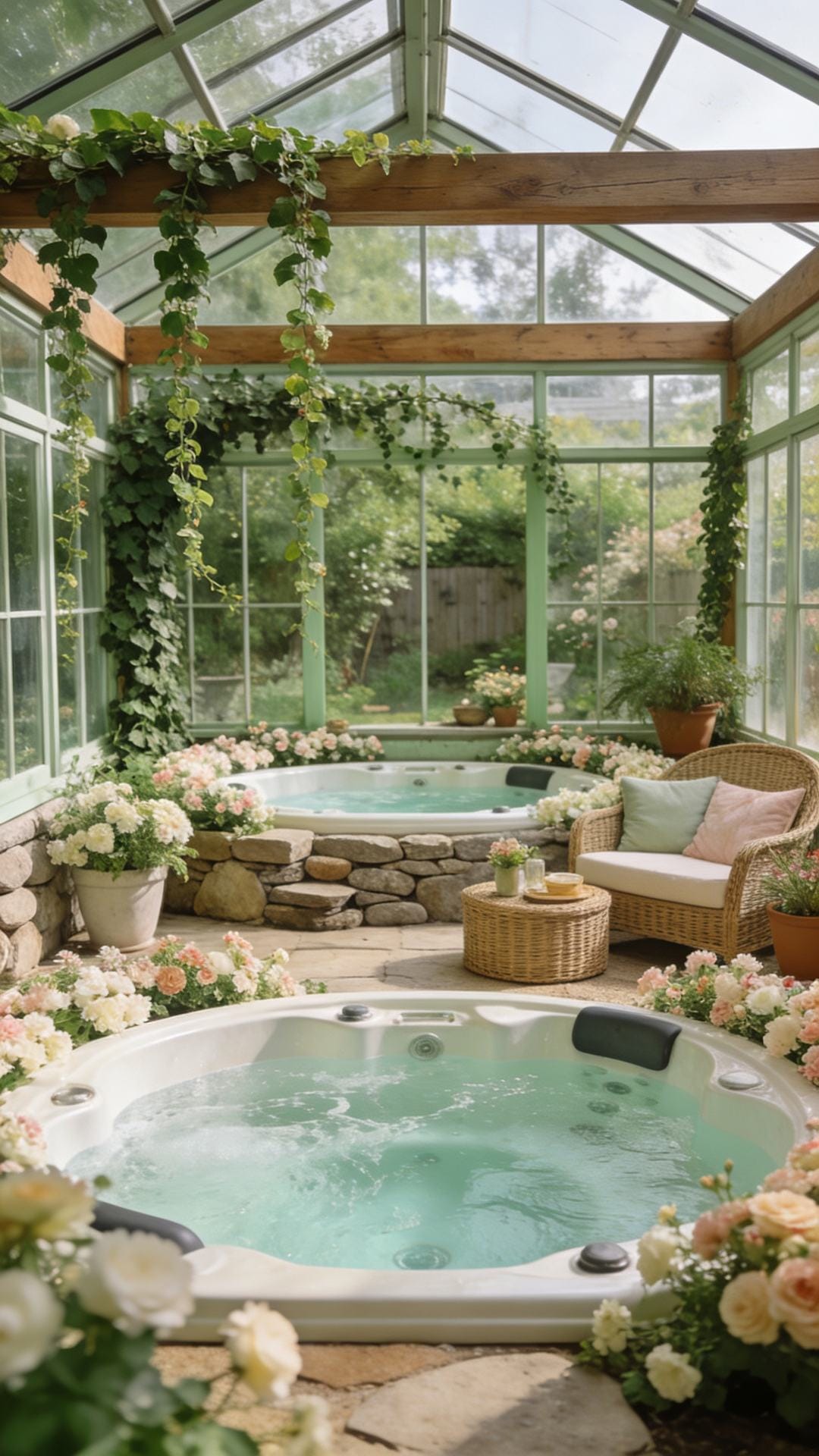 Cottagecore Greenhouse Spa