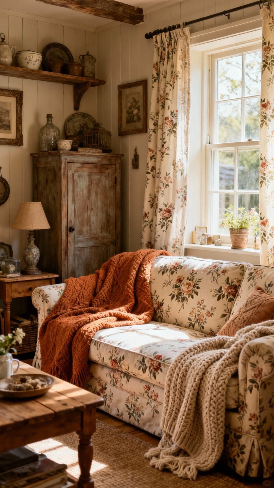 Cozy Cottage With Floral Patterns