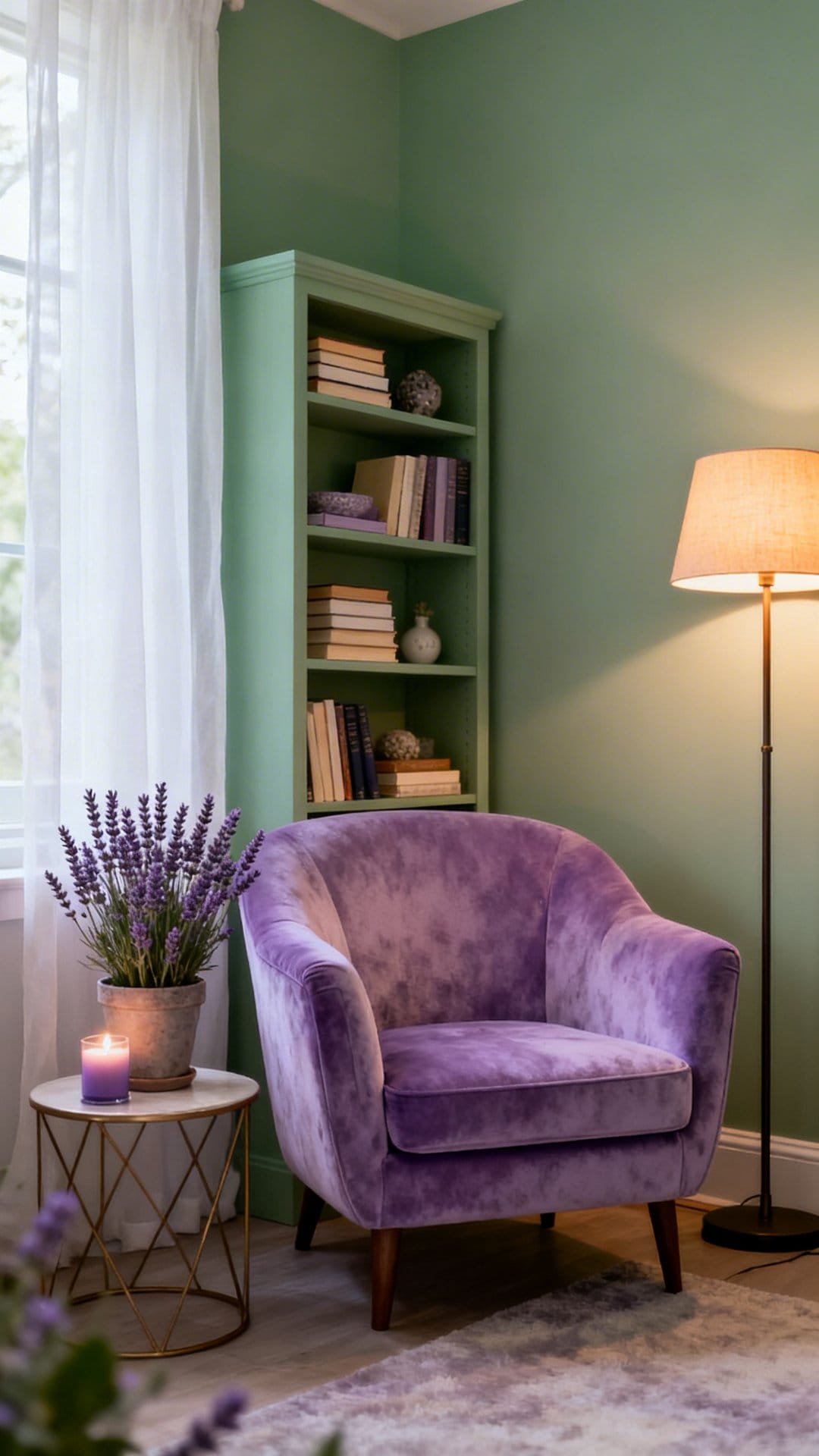 Create A Lavender-Sage Reading Nook