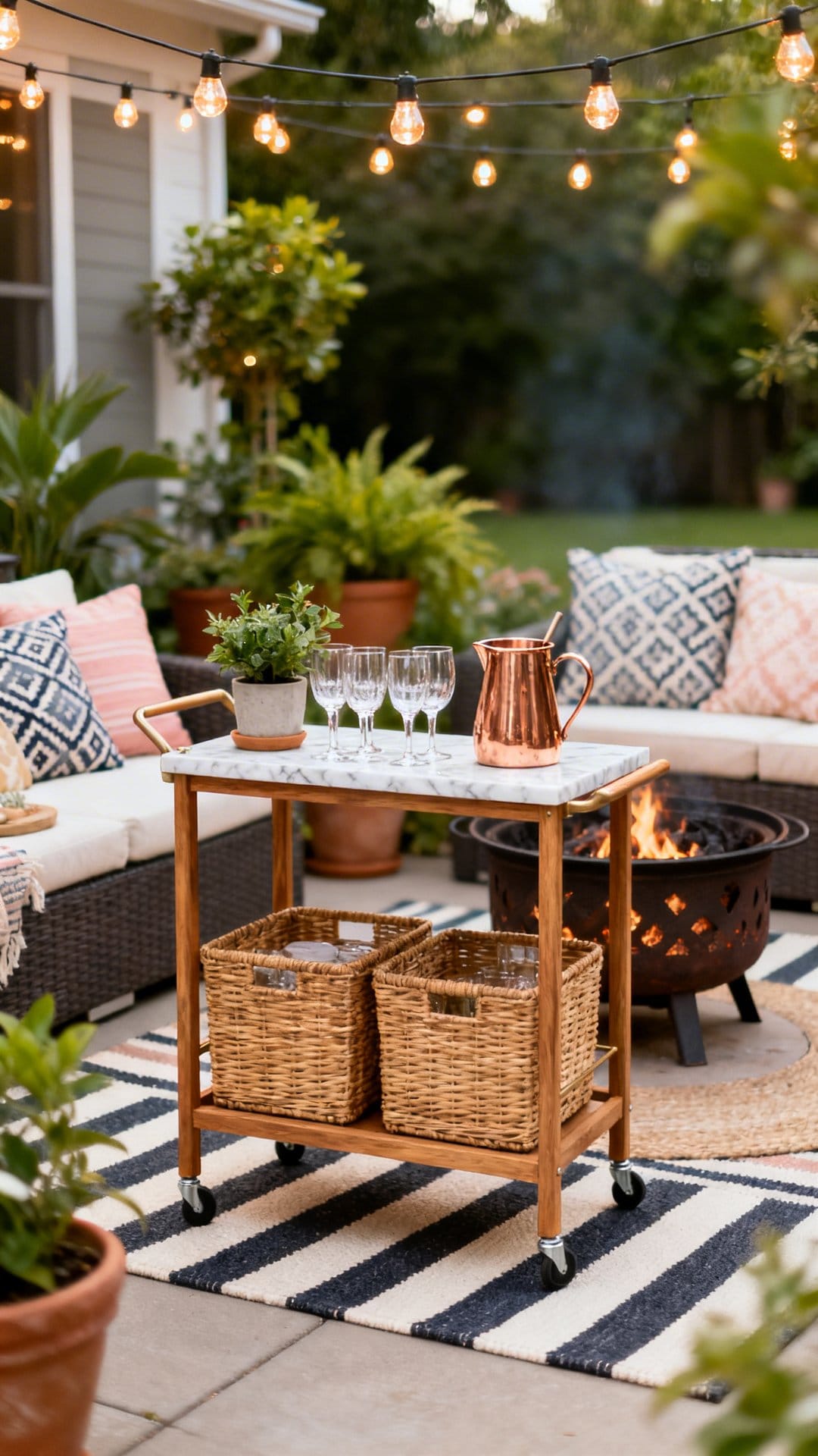 Create A Mini Outdoor Bar Cart