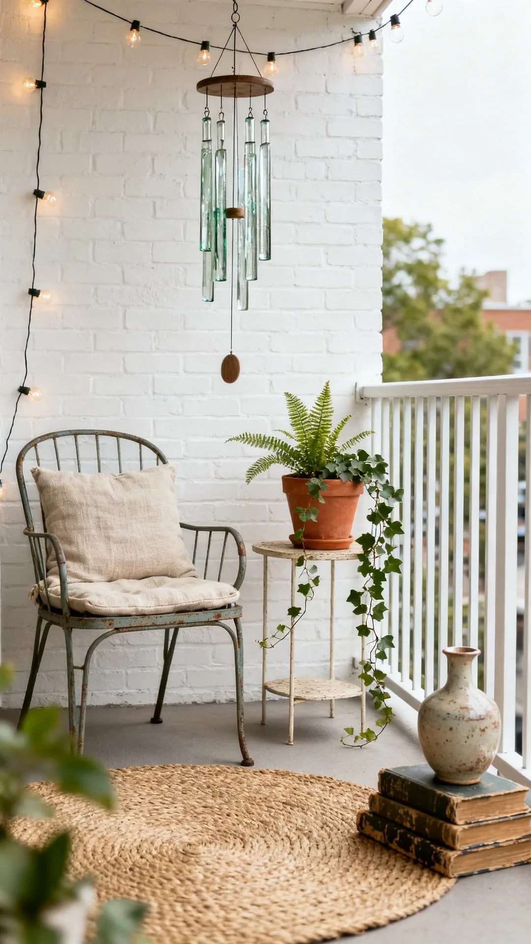 tabletop fountain for soundscape on budget apartment patio