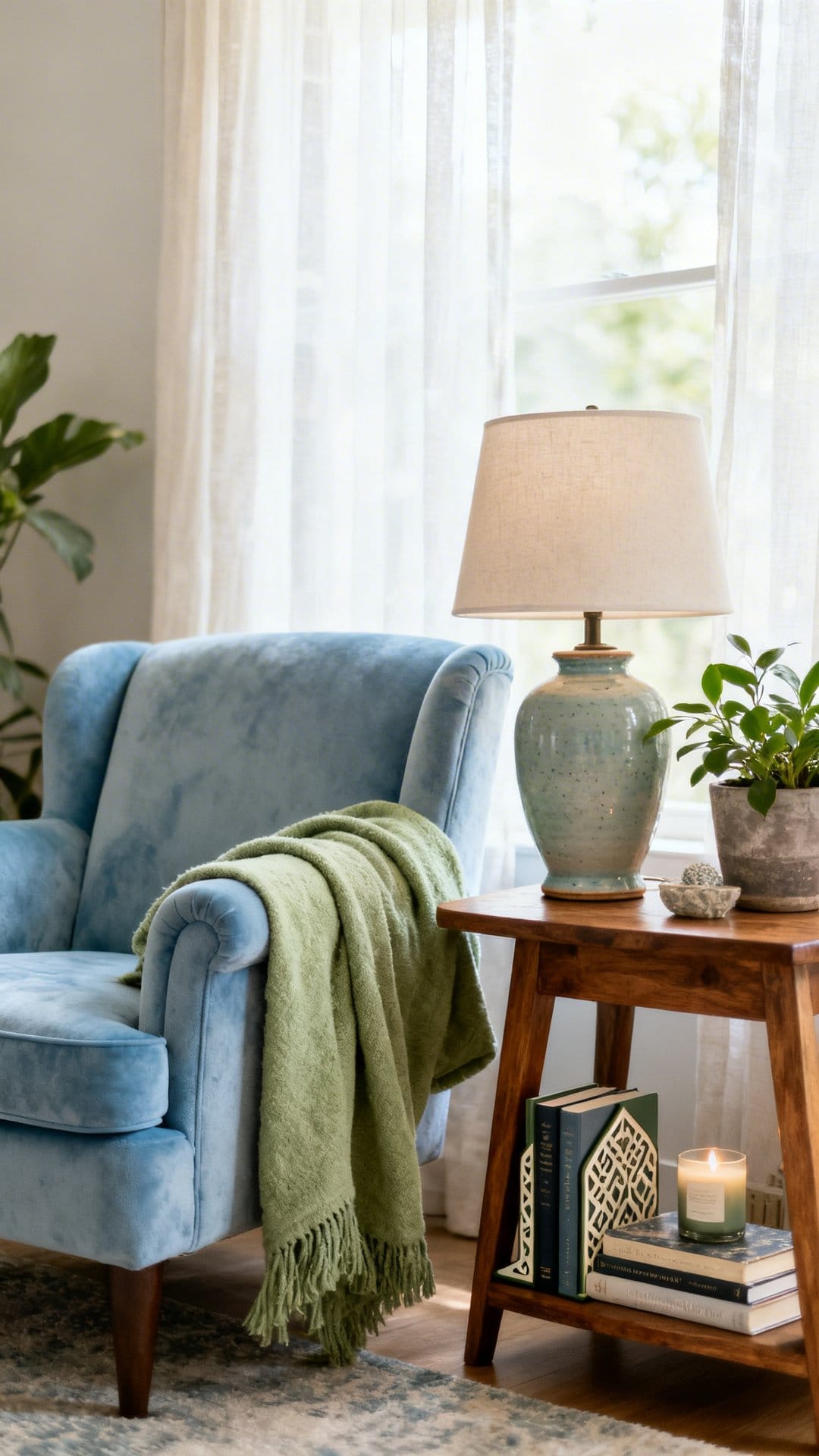 Create A Reading Nook In Soft Blues
