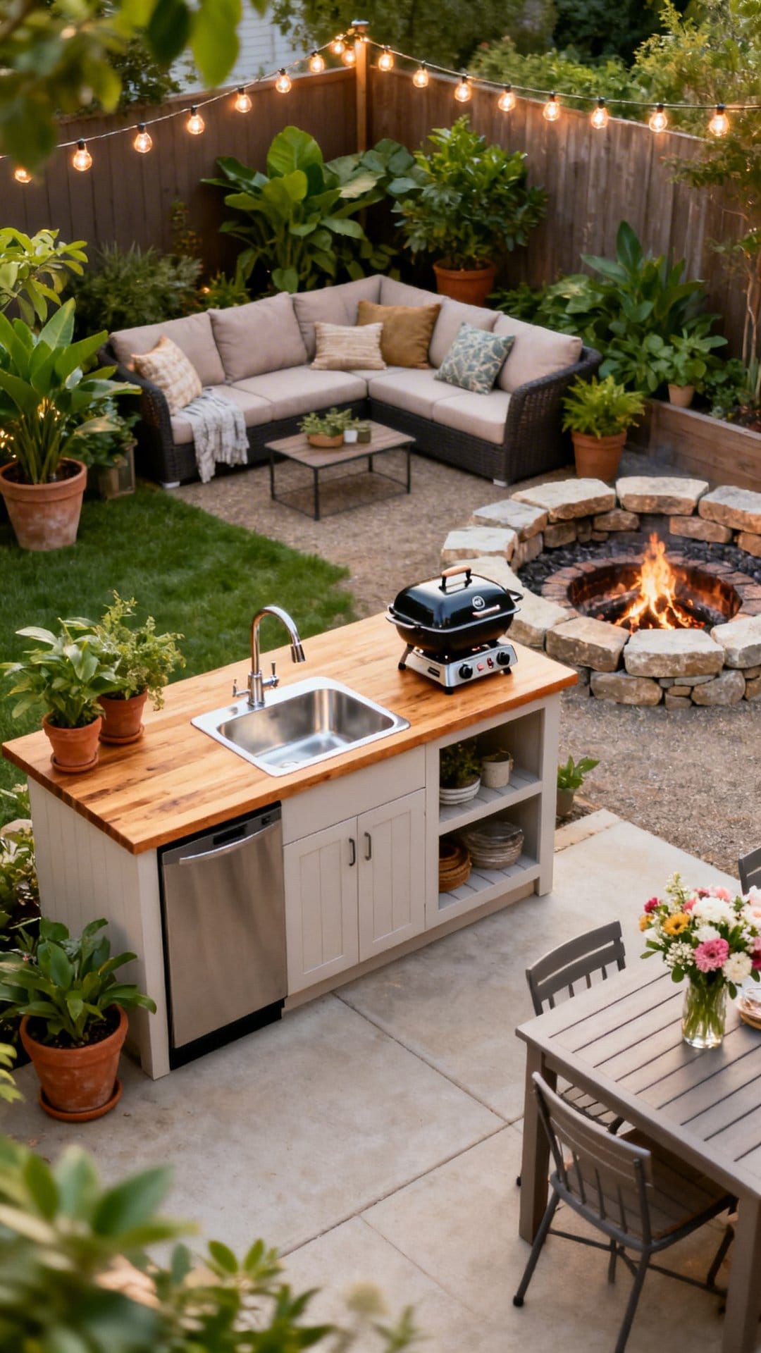 Design a Simple Outdoor Kitchen Zone