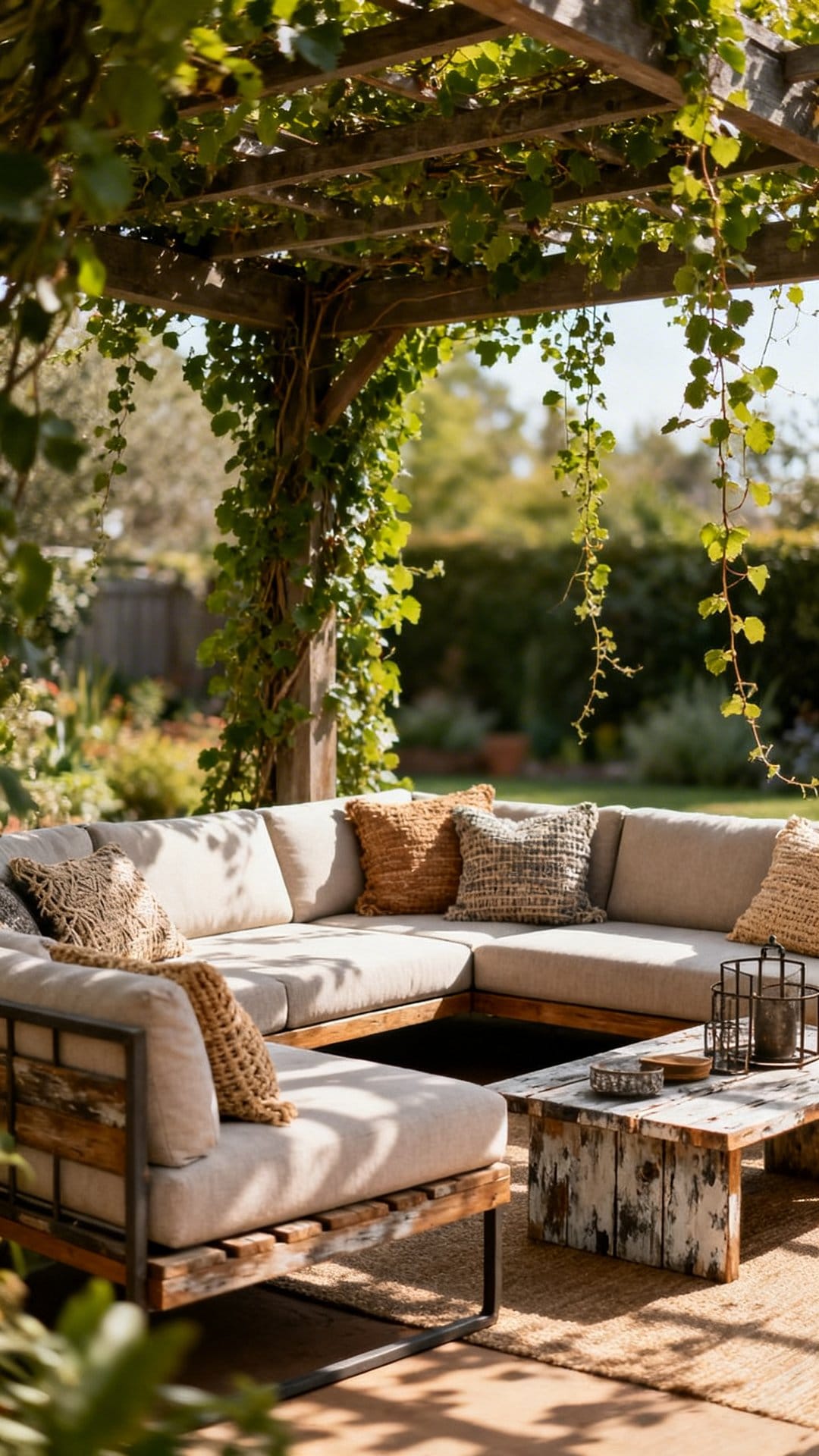 Float a Modular Sofa Under a Pergola