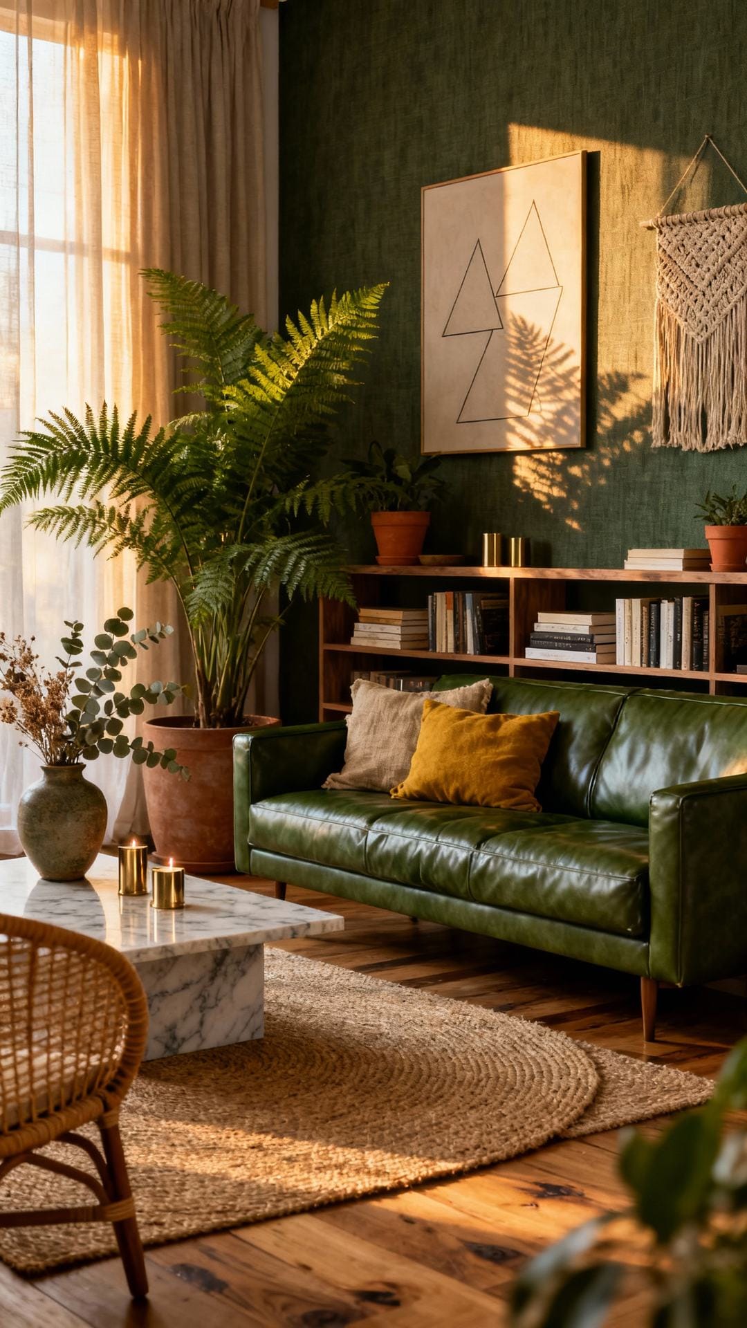 Forest-Lodge Minimalism With Deep Greens