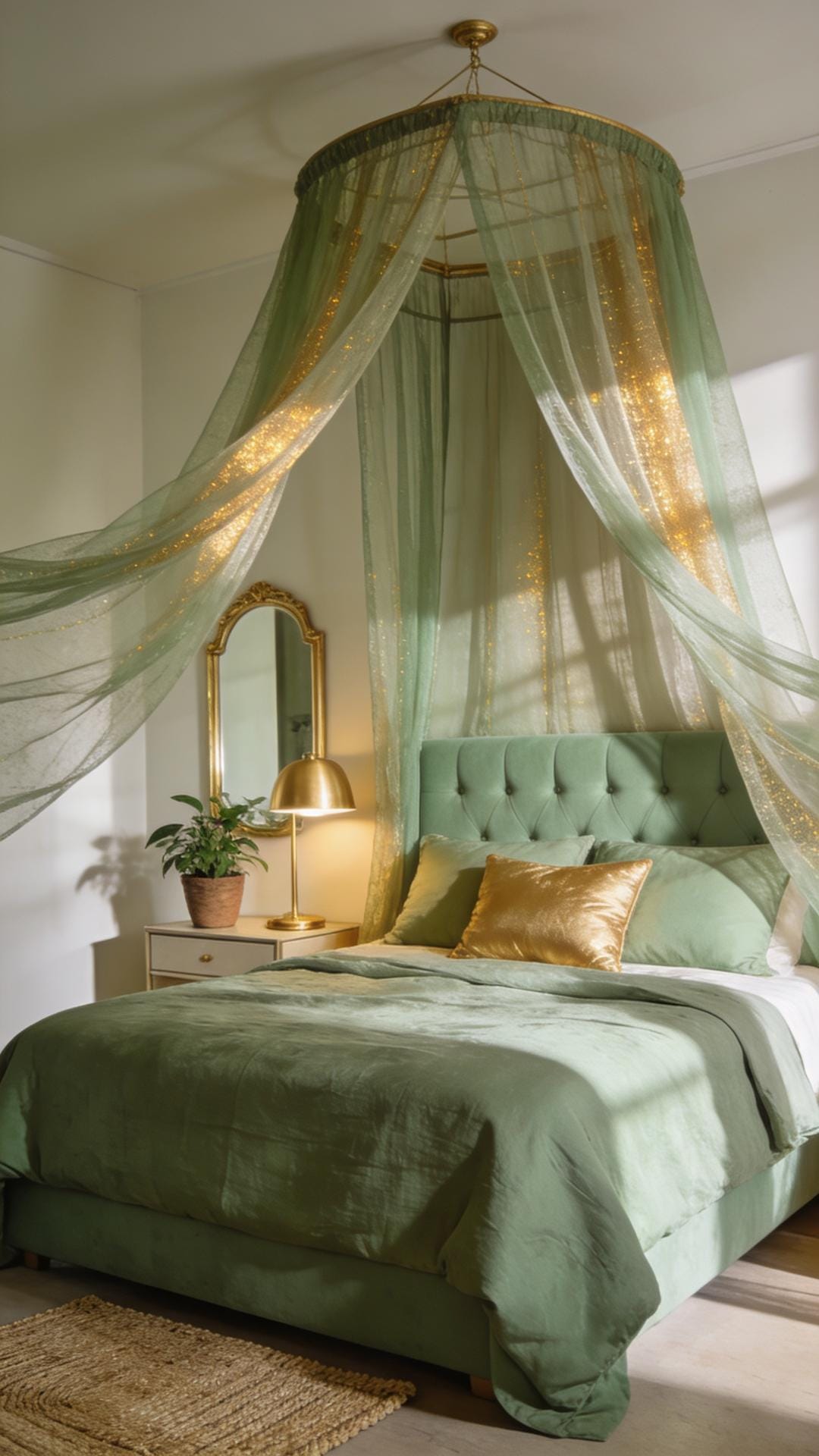 Glam Canopy Moment With Sheer Drapes