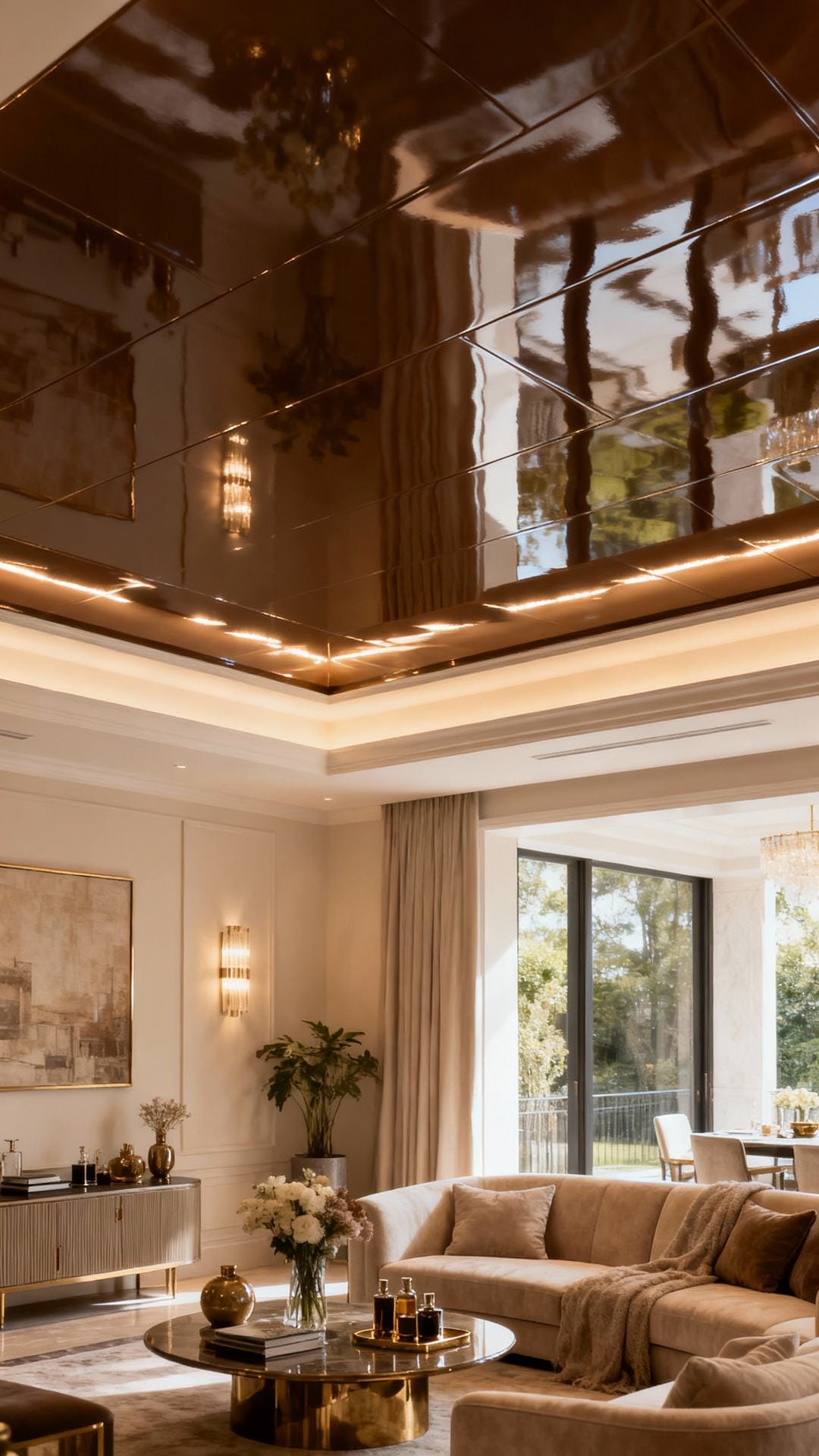 High-Gloss Lacquer Ceiling for a Luxe Shine