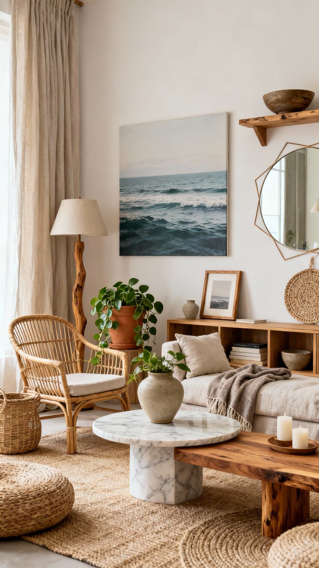 Japandi Coastal With Driftwood Tones